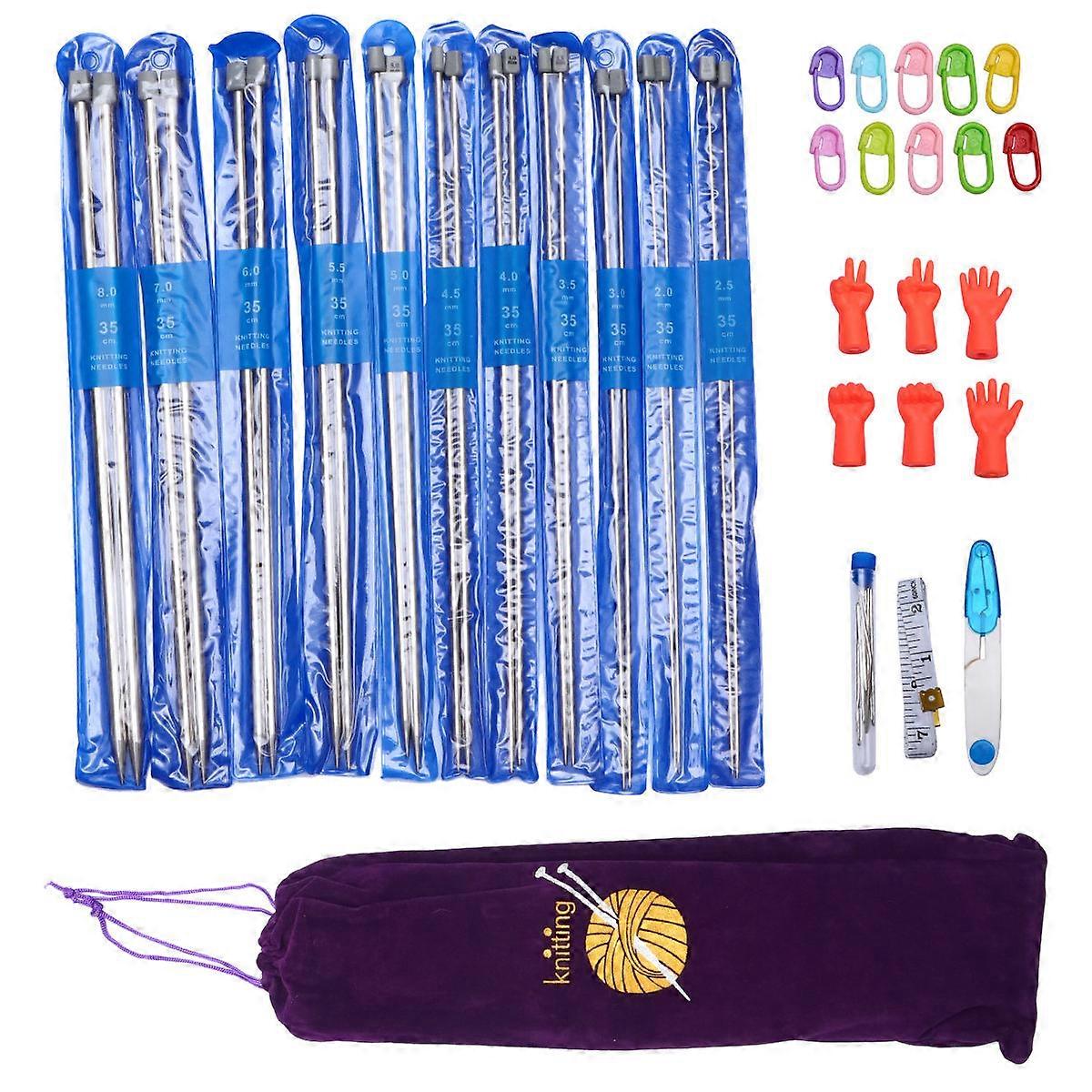Weave Sweater Needle Set Style Knitting Accessories Assorted Color 11 Pairs Of Needles