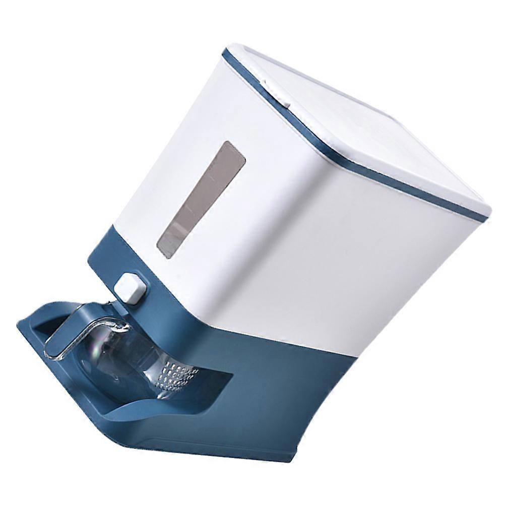 Plastic Rice Bucket Square Sealed Insect-Proof Home Kitchen Use 37.3X35.8X18.8CM Moisture-Proof 1Pcs