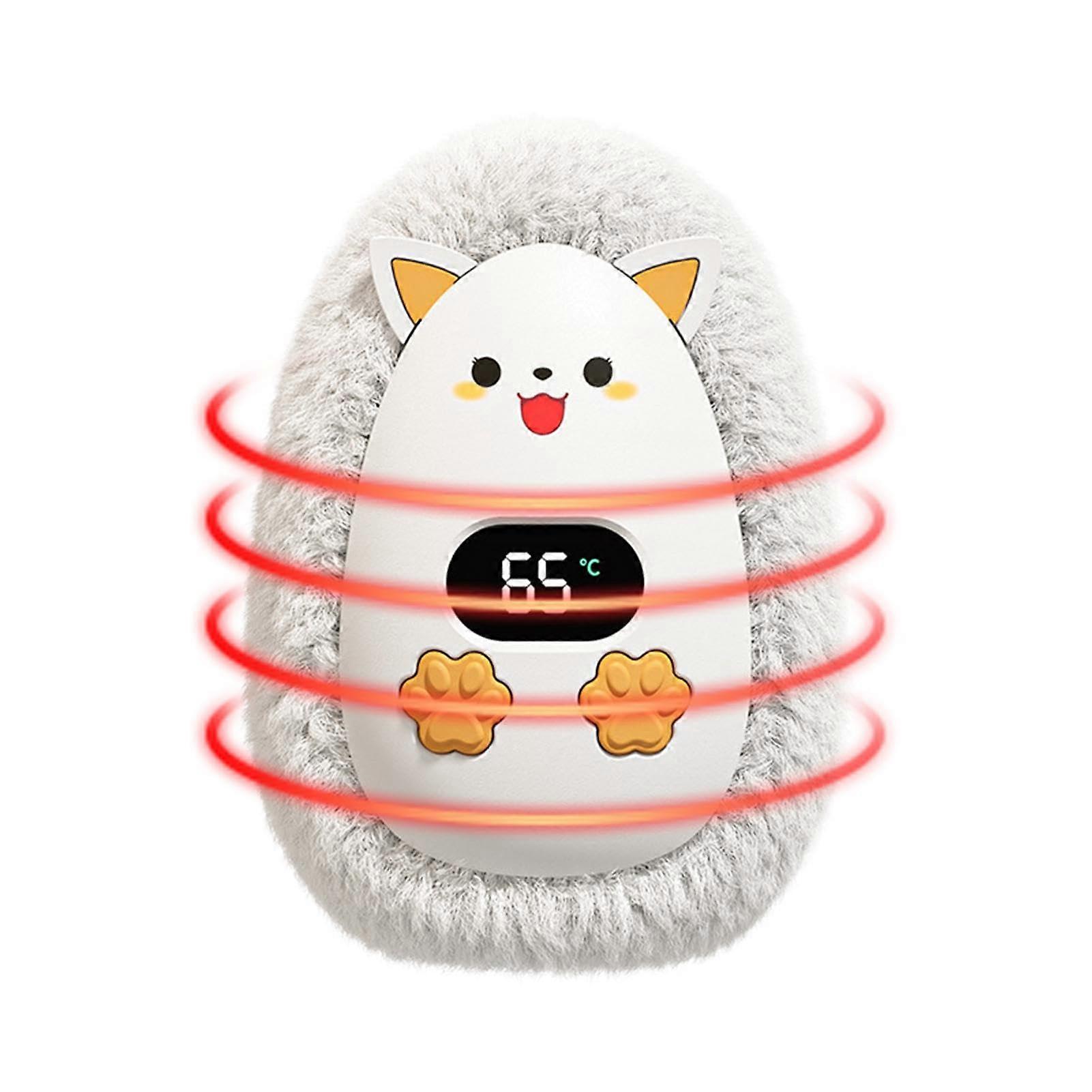 Pet Hand Warmer USB Intelligent Plush Digital Display Smart Palm Heater For Cold Season