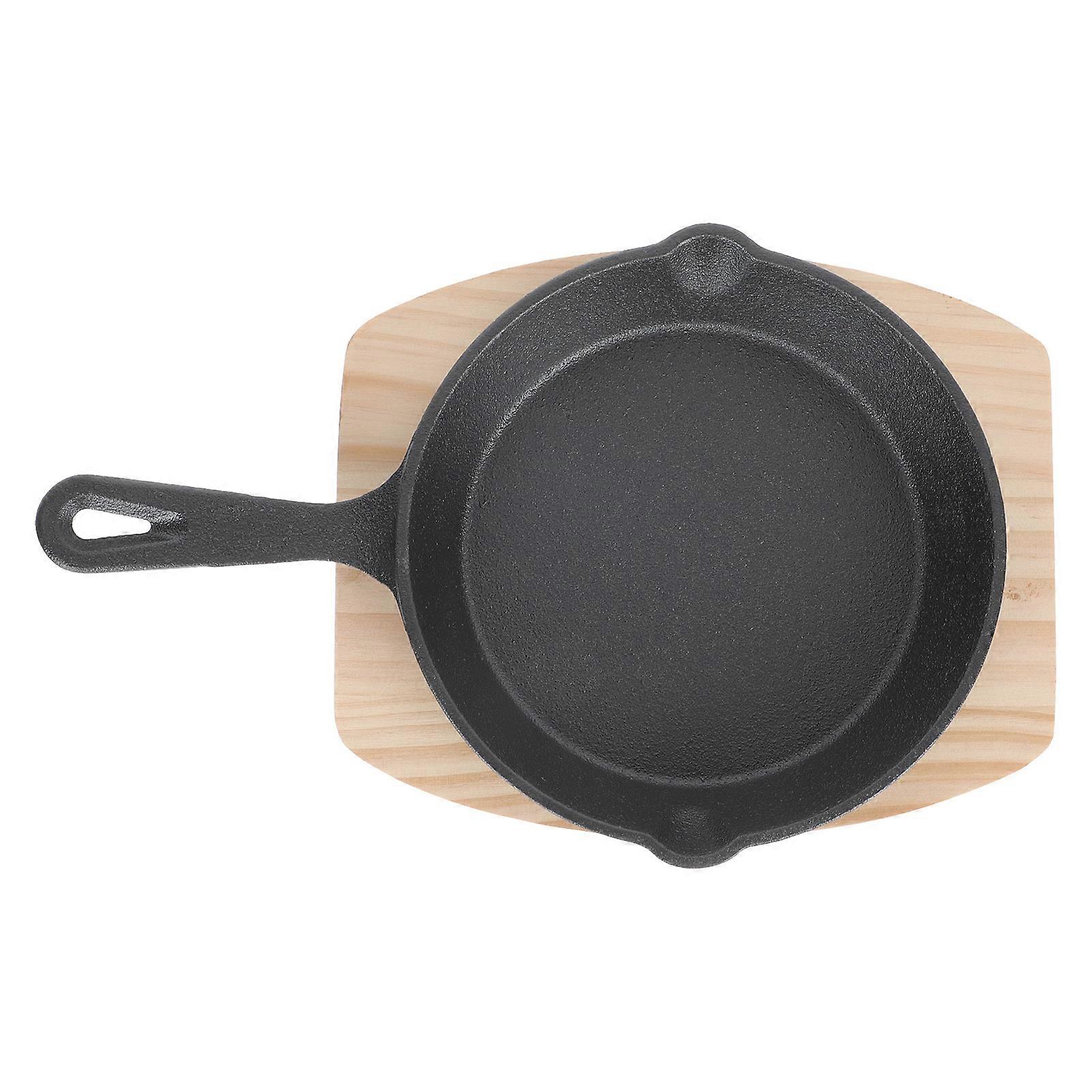 Pancake Making Pan Nonstick Egg Pan 26x16cm Heat Resistant Handle Round Shape 1Set