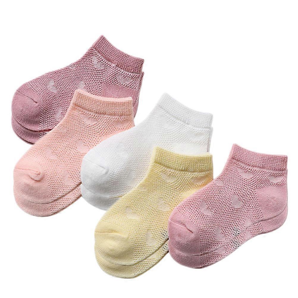 Socks Toddler Comfortable Solid Color Short Socks Boat Socks for Kids Casual Wear Polyester Durable 5Pcs