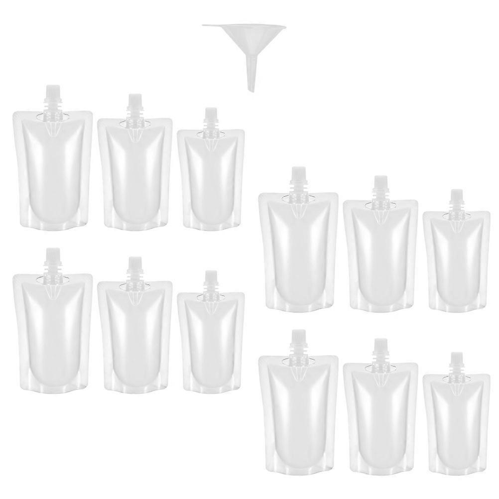 Leakproof Beverage Flasks Clear Milk Pouch Transparent Picnic Camping 1Set