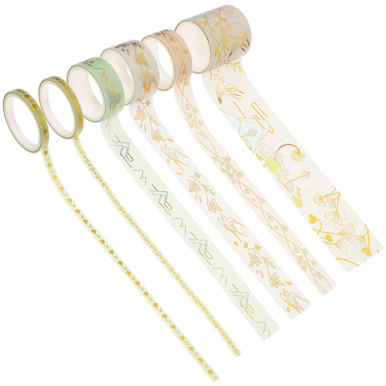 Journaling Washi Tape Stickers For Journaling Adhesive DIY Projects Assorted Colors 200x4cm 6 Rolls