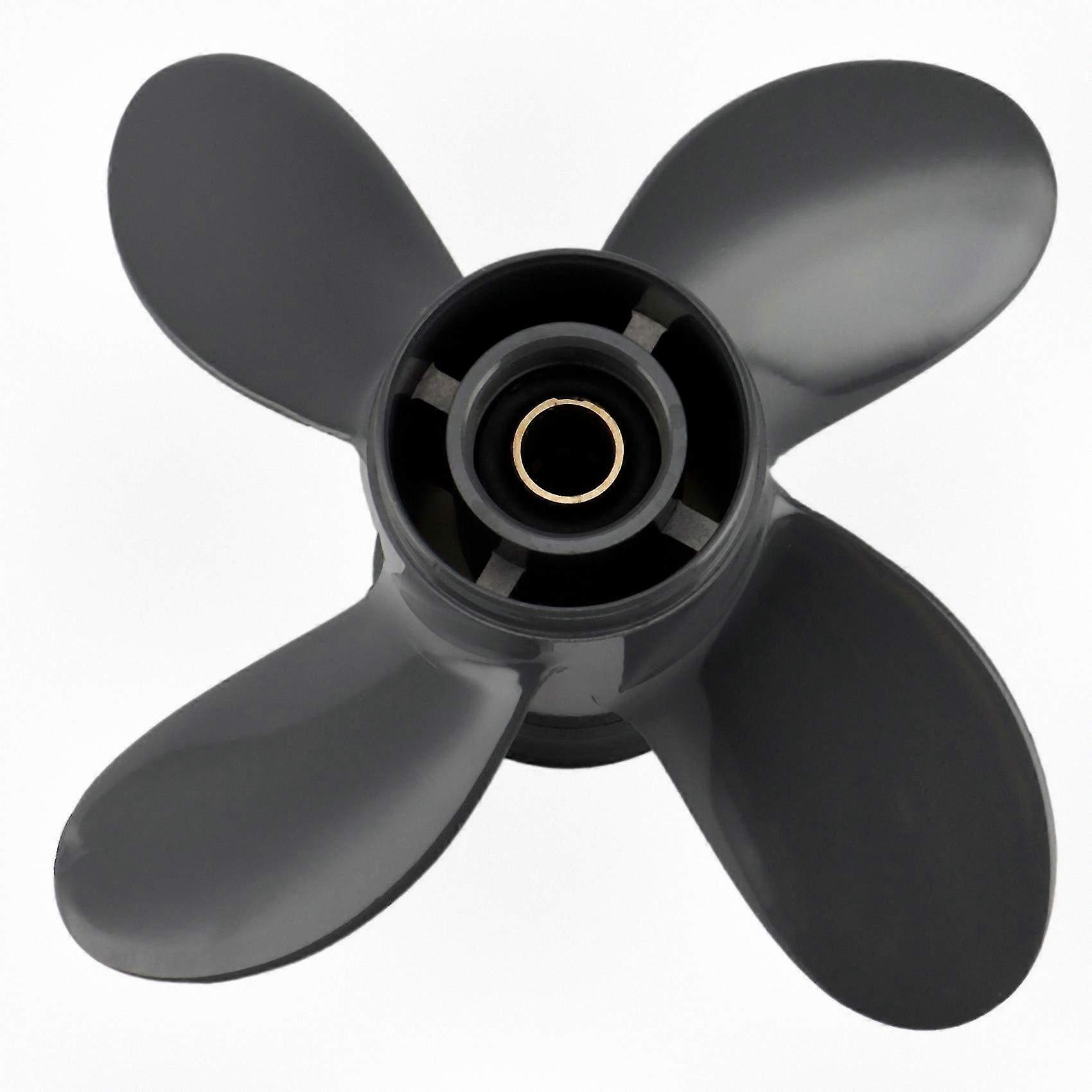 4 Blade Propeller 9 1/4X10 8 Spline for Honda BF8D BF9.9D BF15A BF15D BF20 and Yamaha Outboard Motors
