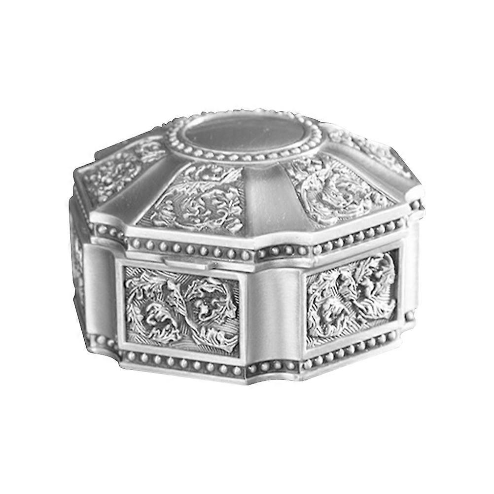 Retro Jewelry Box Compact European Style Trinket Storage Organizer for Necklaces Rings Earrings Durable Giftable Home Decor