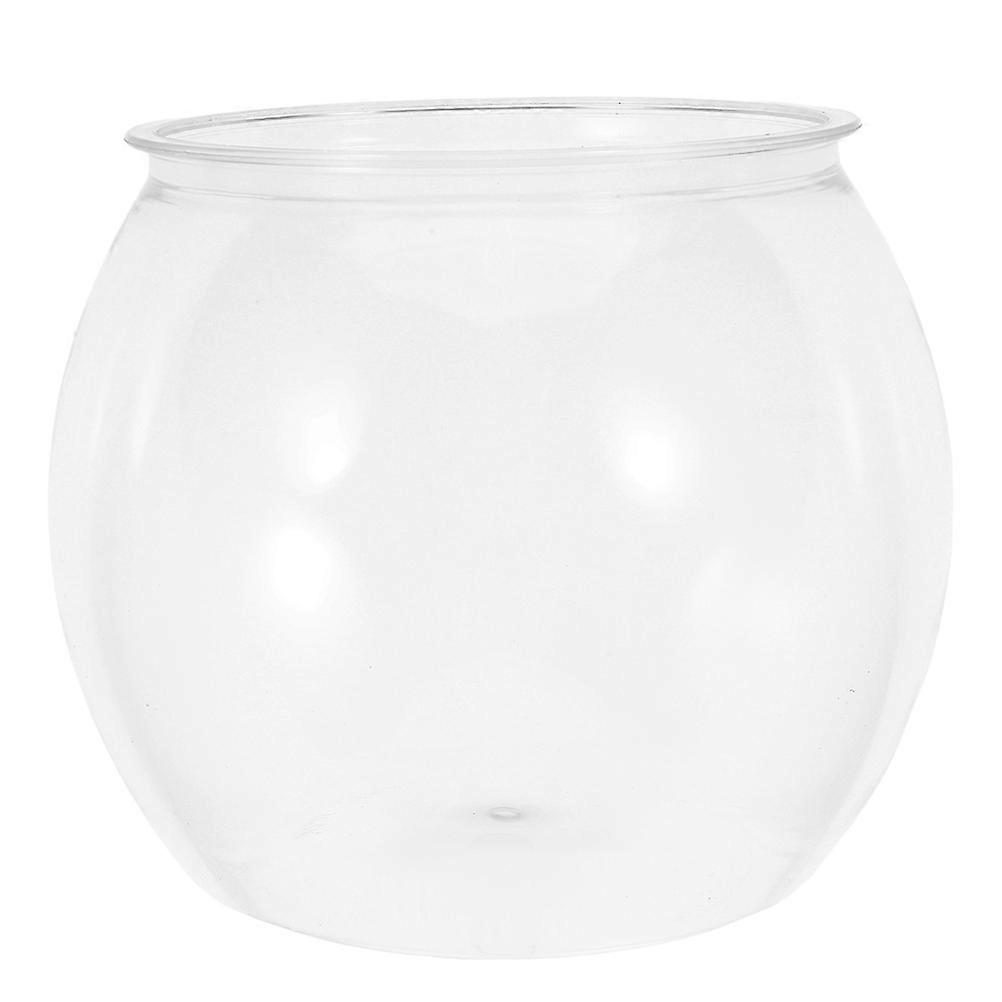 Globe Fish Tank Round Plastic Fishbowl Home Office Tabletop 24.00X24.00X19.50CM Desktop Use 1Set