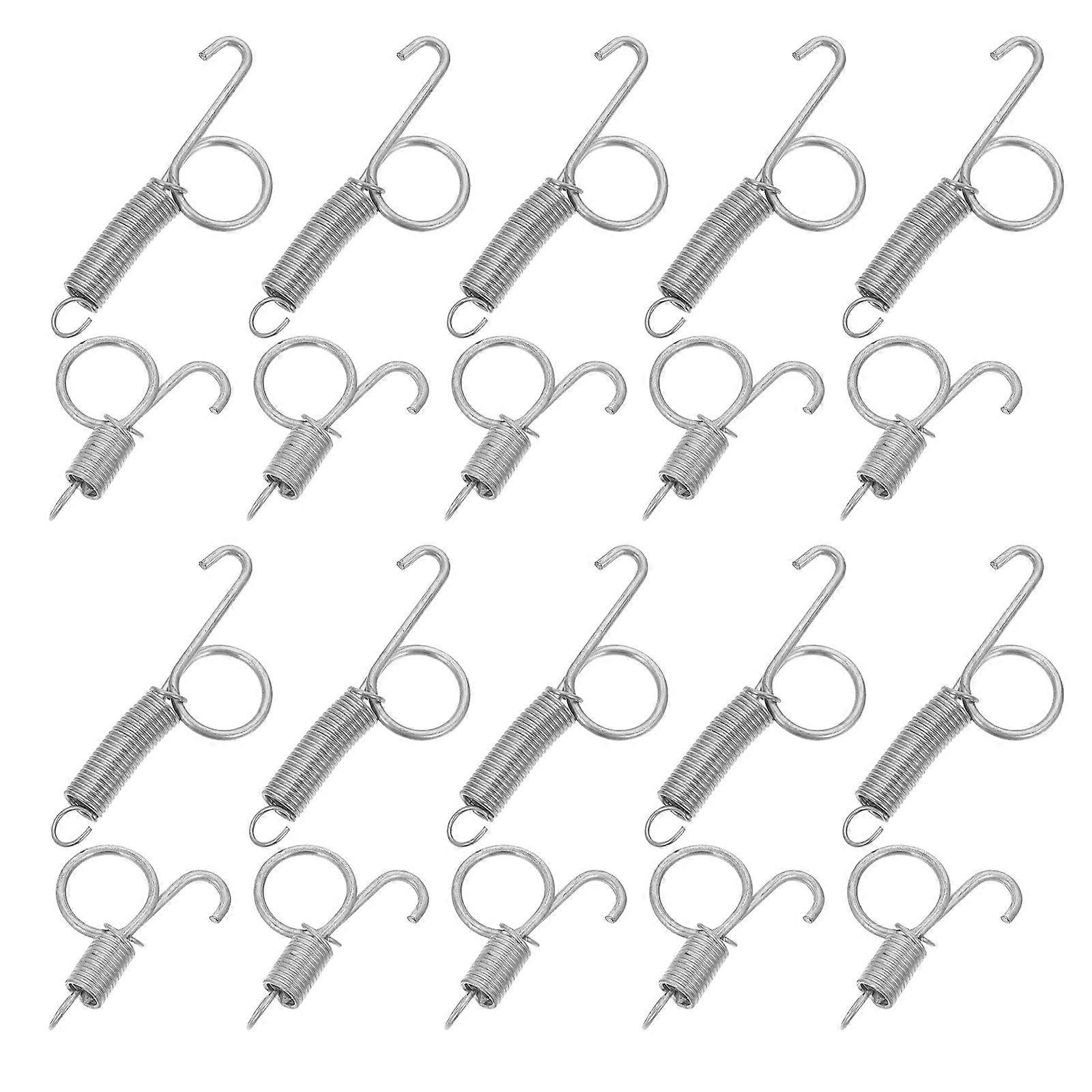 20pcs Durable Rabbit Cage Spring Hooks, Clips Hangers for Easy Installation, Effortless Pull Ring Design for Rabbit, Chicken, Pigeon Cages
