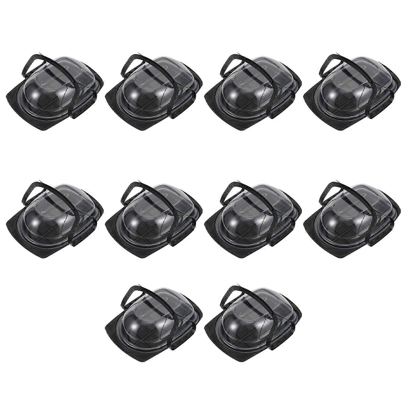 Clear Lid Take Out Containers Plastic Material Rectangular Dustproof 10Pcs