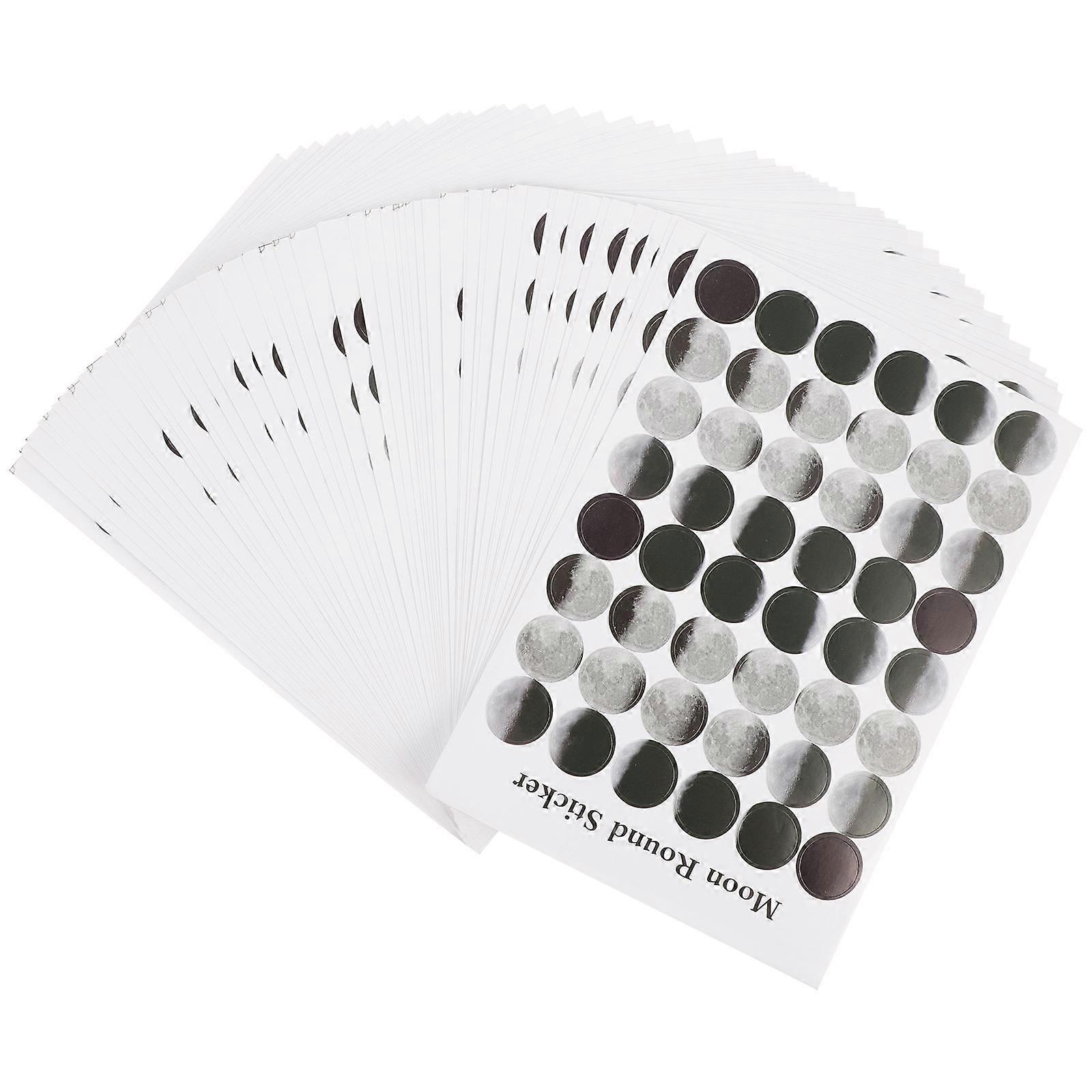 Moon Phase Scrapbook Stickers   50 Sheets Decorative Decals for DIY Cards, Calendars & Craft Projects   Elegant Design