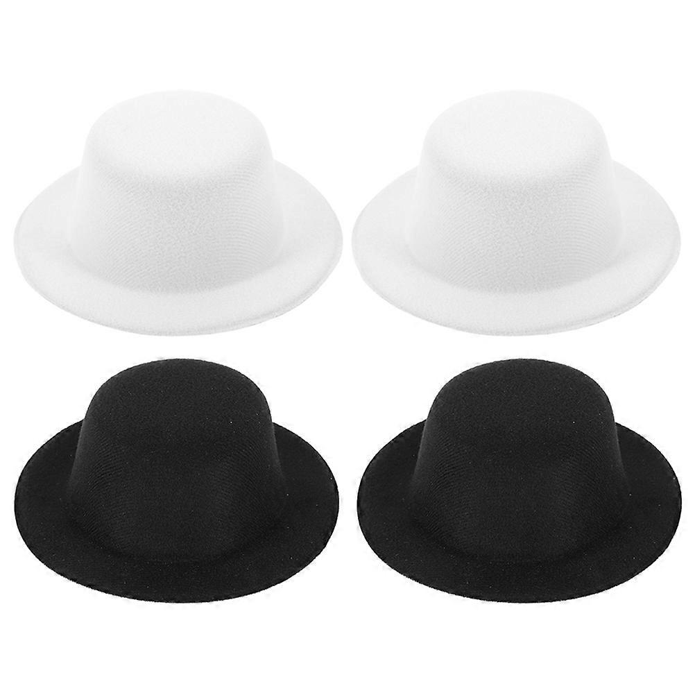 Hats Miniature Adorable Doll Diy Decoration Decor Design Fabric 4Pcs
