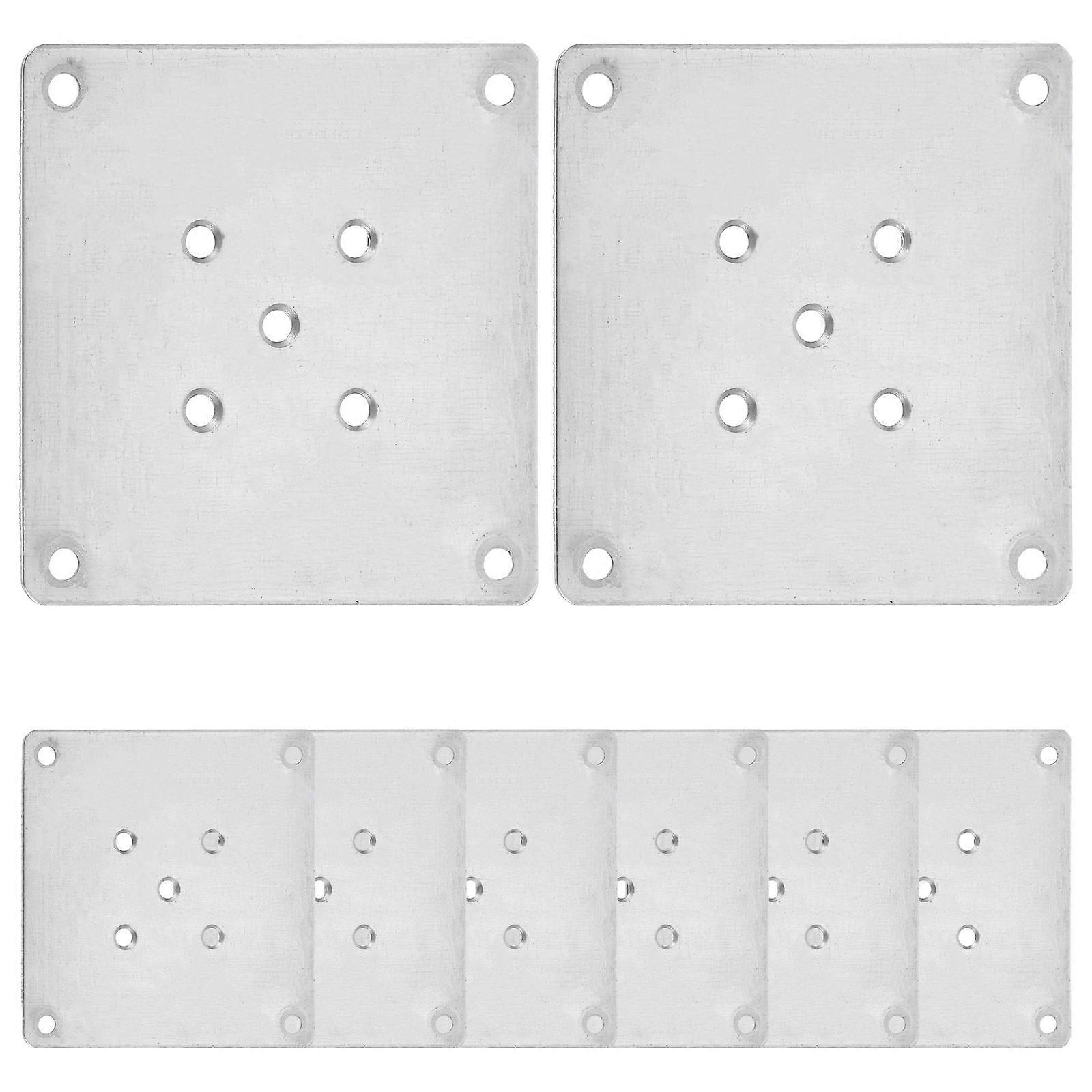 8pcs Furniture Leg Attachment Plates Flat Mounting Connectors for Sofa Table Chair Legs Durable Metal Fixing Plates Ergonomic Design Stable Home
