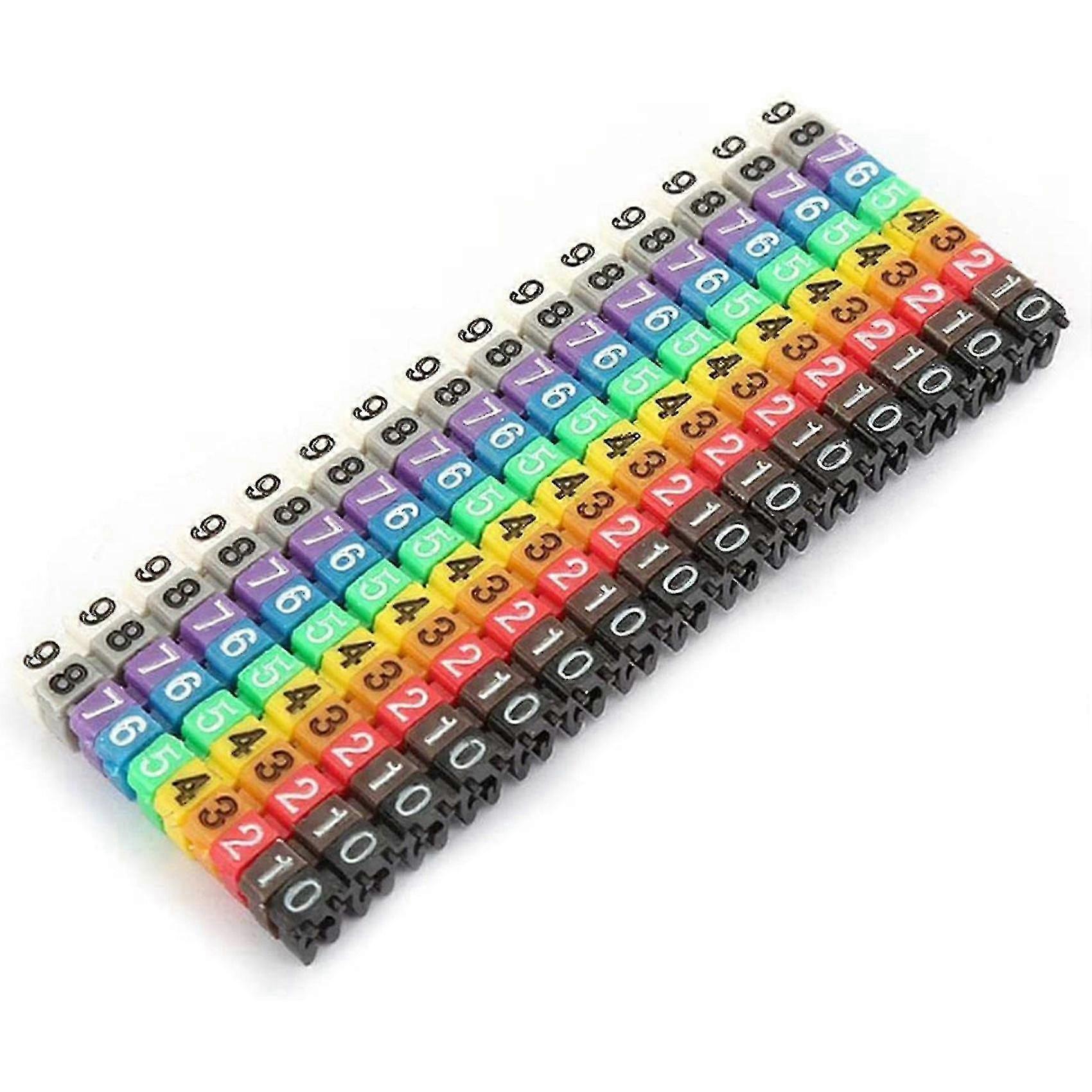 Συνδετήρας String Cable Marker Πλαστικός αριθμός Wire Label Tube Set Color Cable Marker (150)