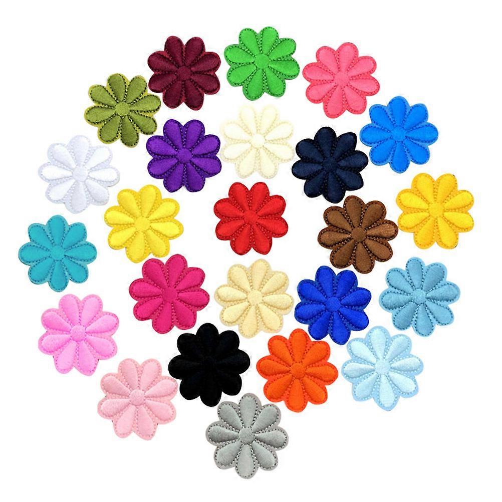 Cute Flower Embroidery Patch Applique Square Design For Diy Projects Handicraft Enthusiasts 50Pcs