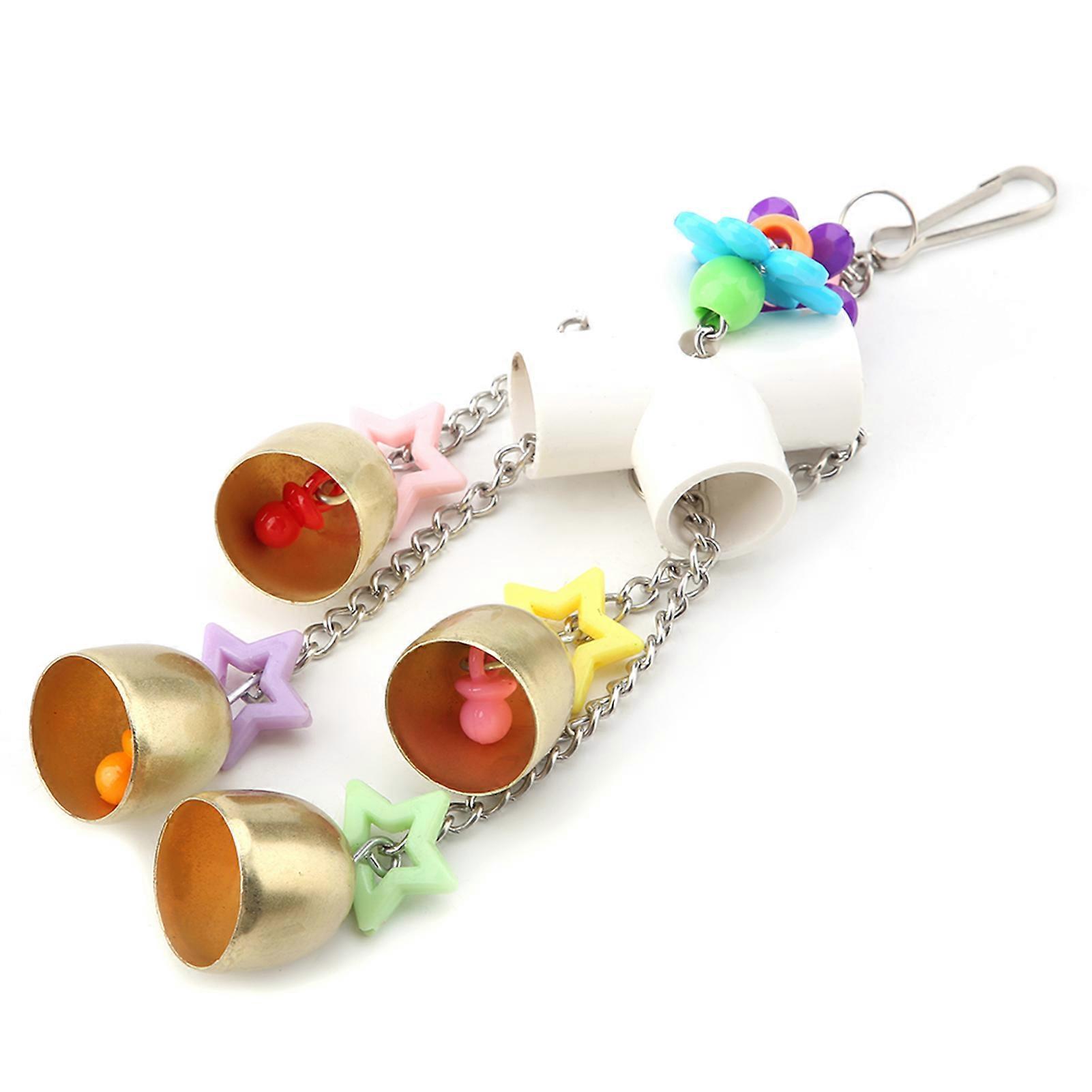 Bird Swing Parrot Climbing Toy Ringing Bells Parakeet Play Toys Training Exercise Tool