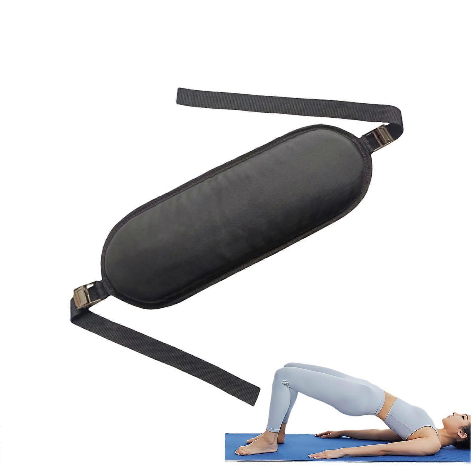 Ceinture d’haltères Hip Thrust Ceinture de poussée de hanche haltères Sangle rembourrée avec sangle de fixation antidérapante pour l’entraînement en force Entraînement au squat