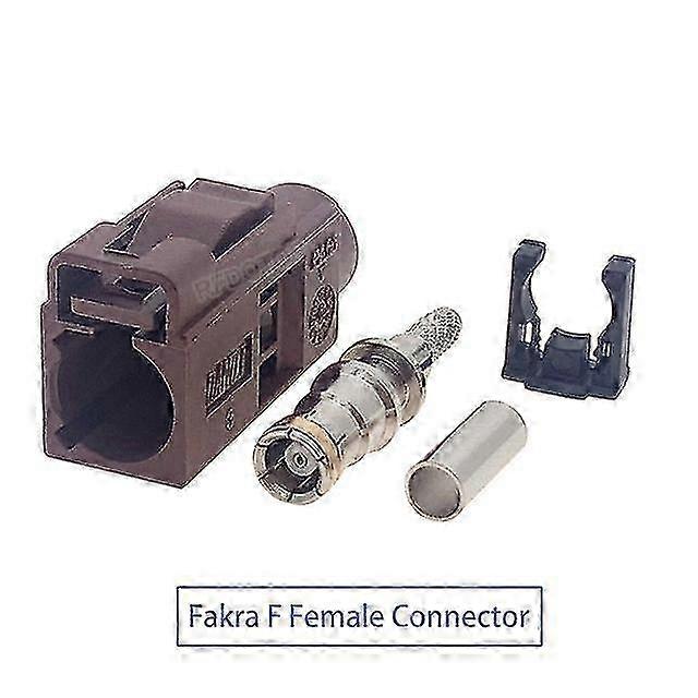 Fakra A B C D E F G H I K Z female crimp connector car radio FM GPS antenna Fakra adapter for RG316 RG174 pigtail cable Fakra F female