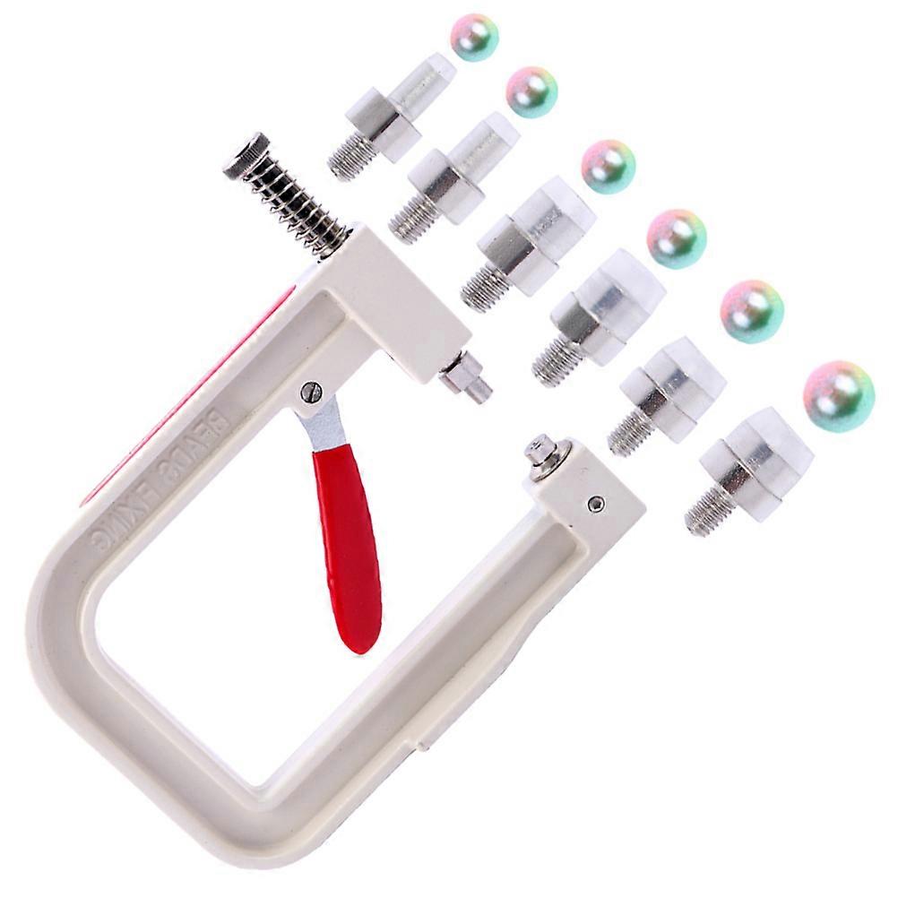 Pearl Fixing Machine Portable Manual Beading Tool Multi Color 17X16cm For DIY Projects 1 Set