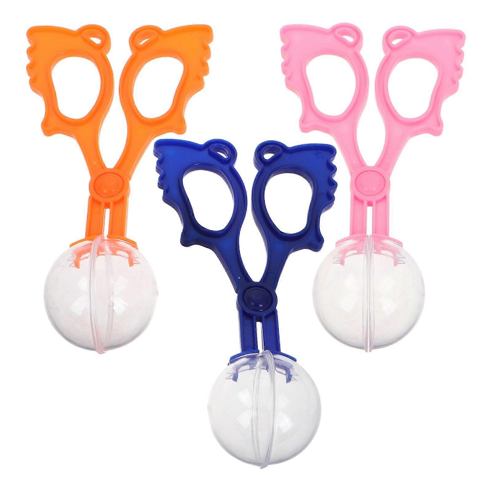 3pcs Children Handy Scoopers Bug Catcher Set Insects Tongs Insects Catch Clamp Scissors Outdoor Toys for Kids (Random Color)