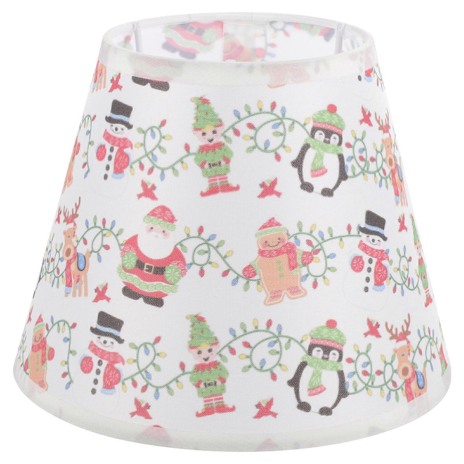 Burlap Lampshade Small Table Lamp Decorative Light Cover Multi 17x17cm Cloth 1Pcs