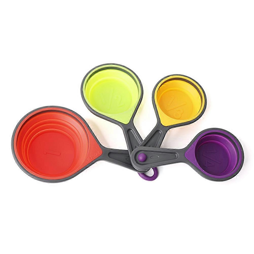 Spoon Measurement Set Silicone Baking Tool 8-Piece Set Professional Ingredients Measuring Multi-Colored