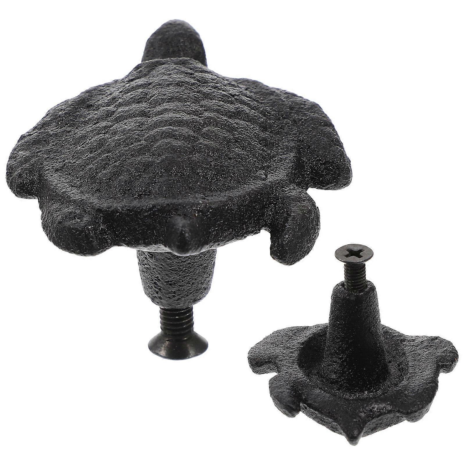 Wardrobe Pulls Cast Iron Handle Ocean Theme Drawer Pulling Handles For Room Renovation 2Pcs