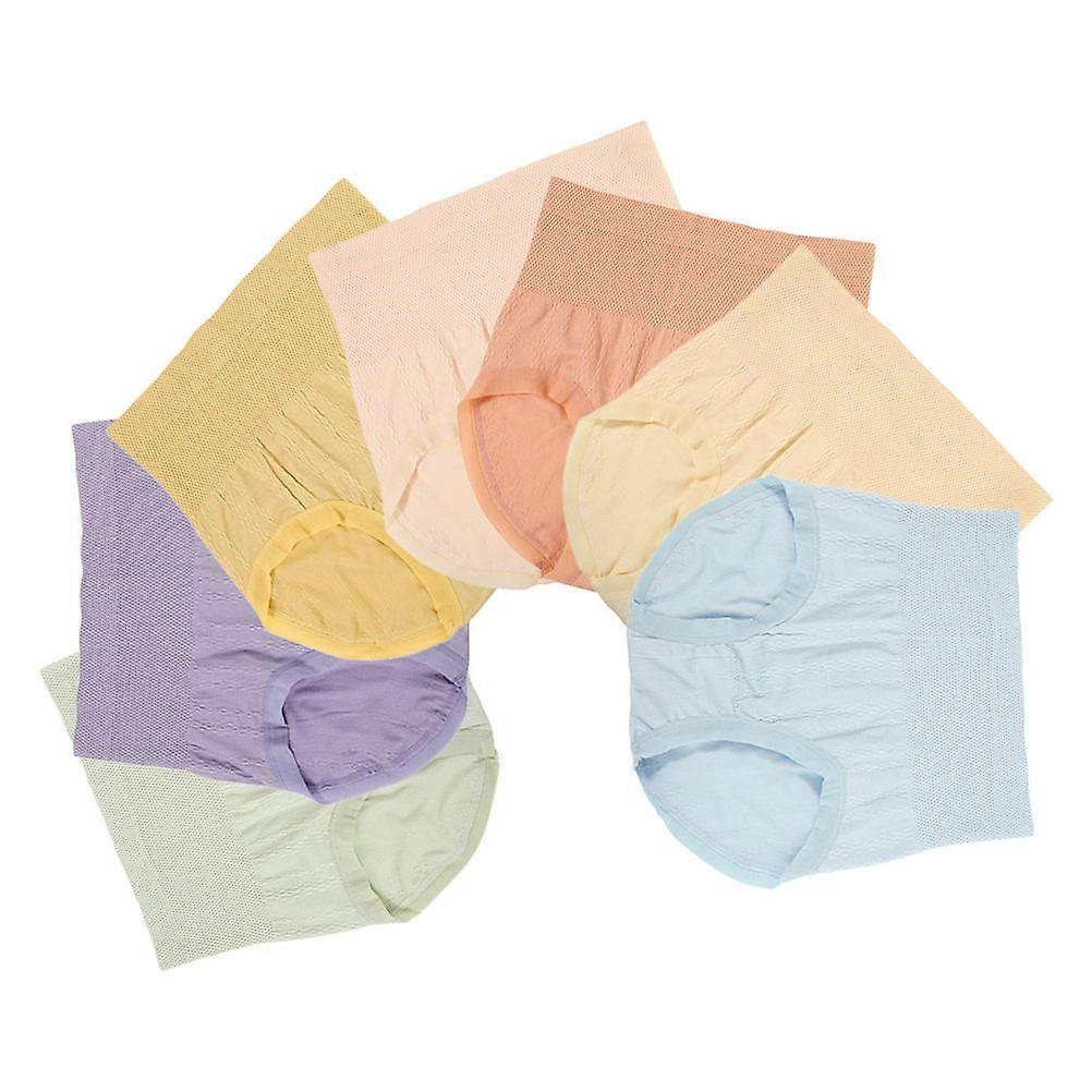Adovz High Waisted Women's Underwear Full Coverage Briefs Soft Cotton Size L 7Pcs