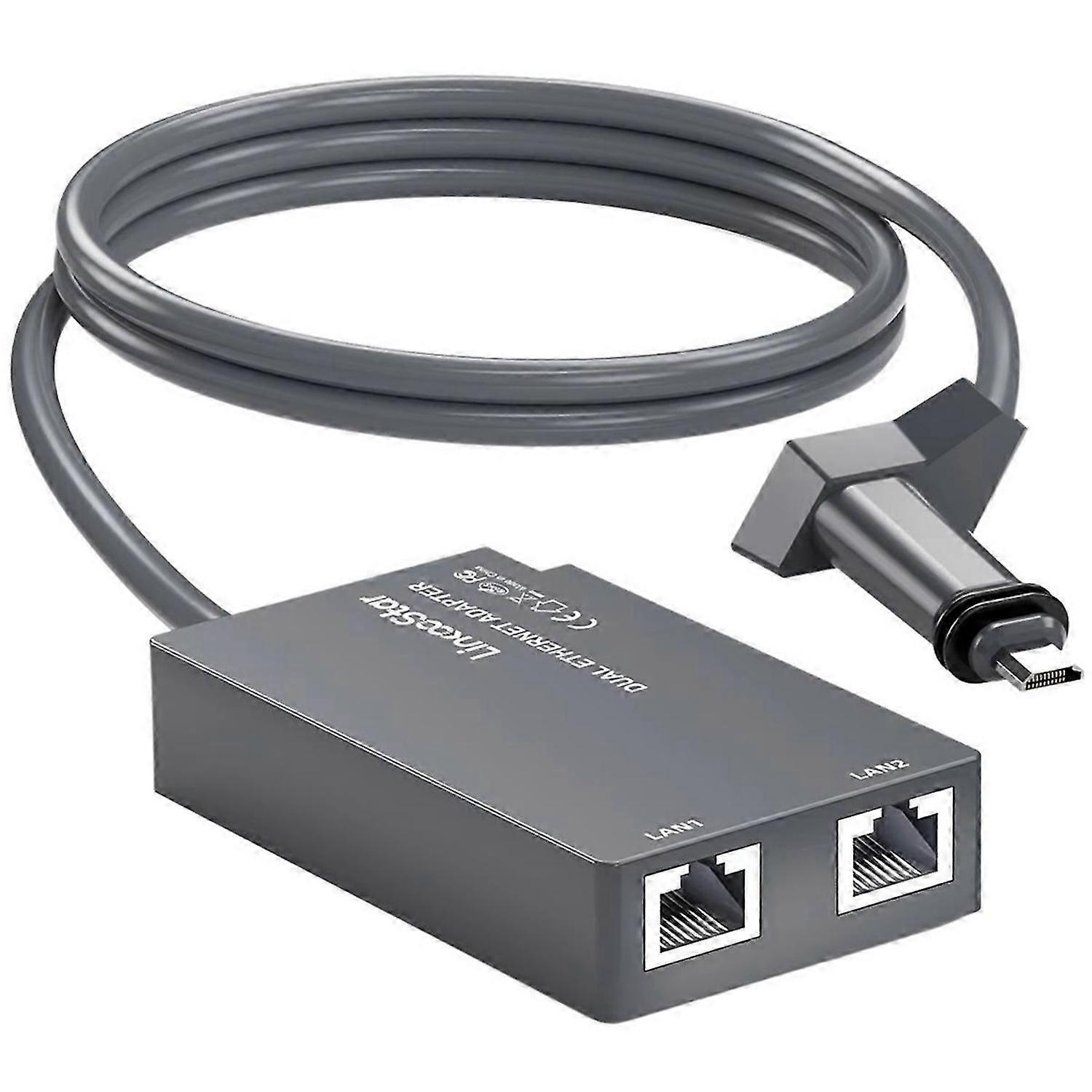 Für Starlink Gen 2 Ethernet Dual Port Adapter für Satellit GEN2 V2 Netzwerk Glasfaser Jumper Conve