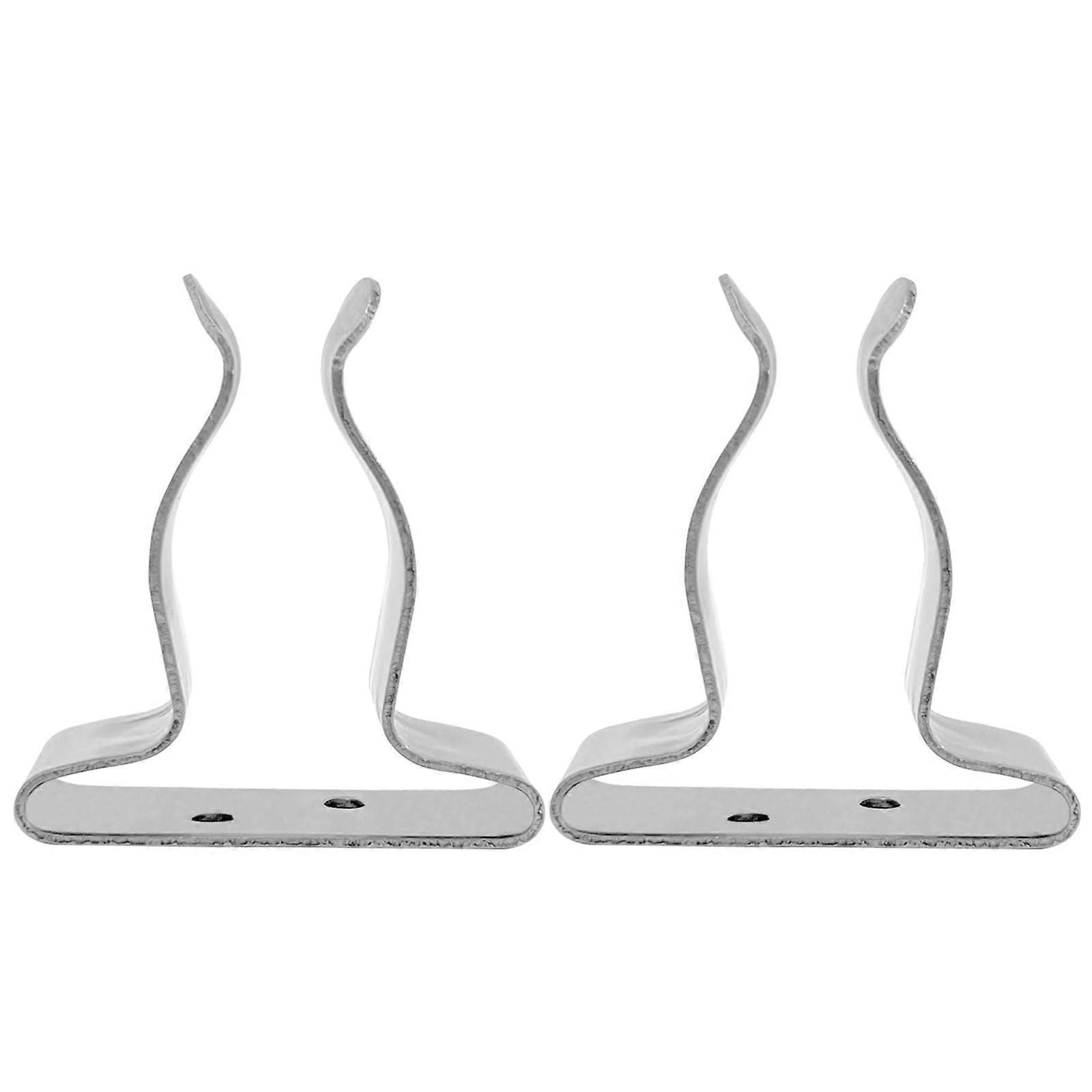 2 stainless steel hooks in marine quality, hook clasp, spring clamps, tool holder, easy to install