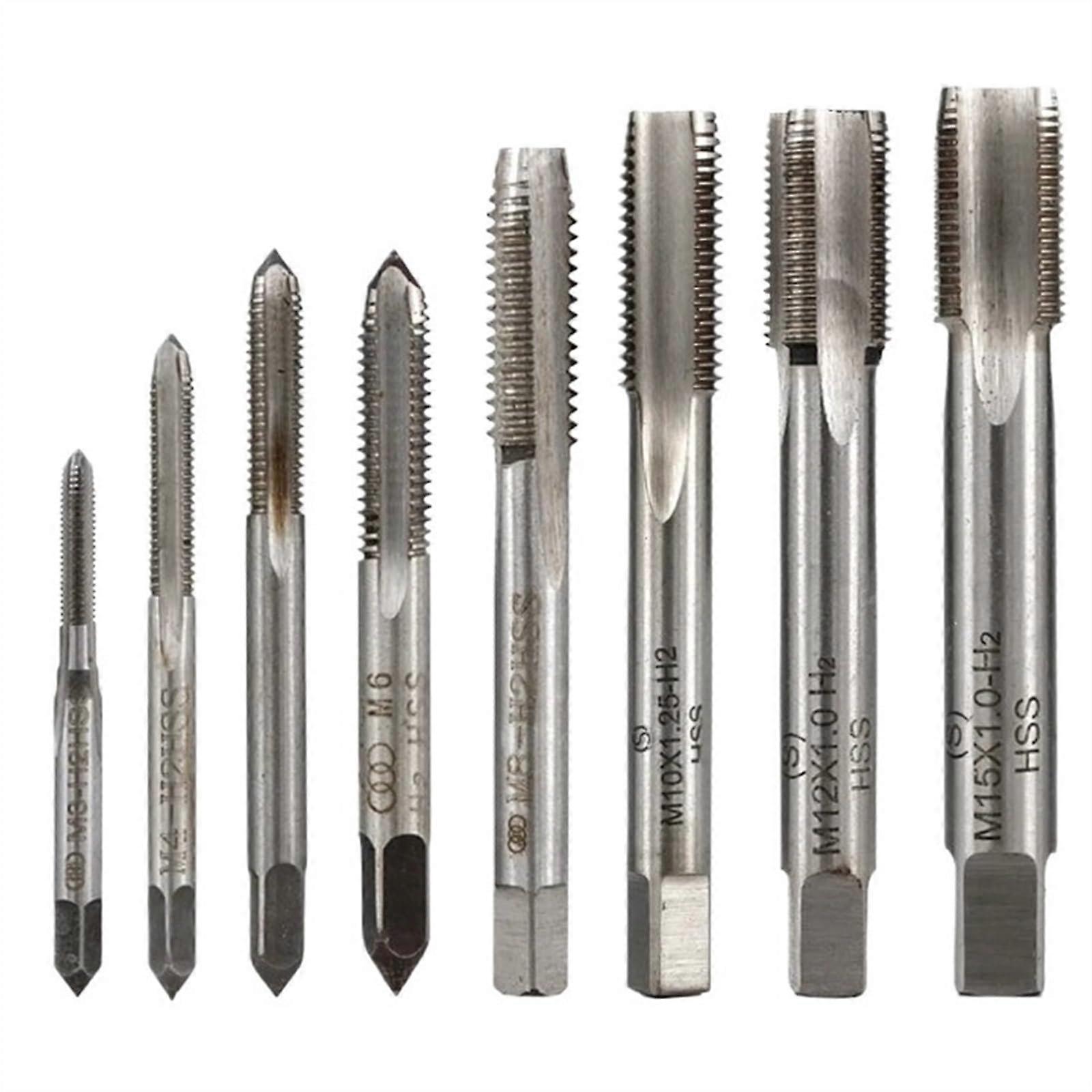 HSS machine tap 1 piece M3 M4 M5 M6 M8 M10 M12 M15 righthand straight flute metric thread tap drill plug tap M12x1.0