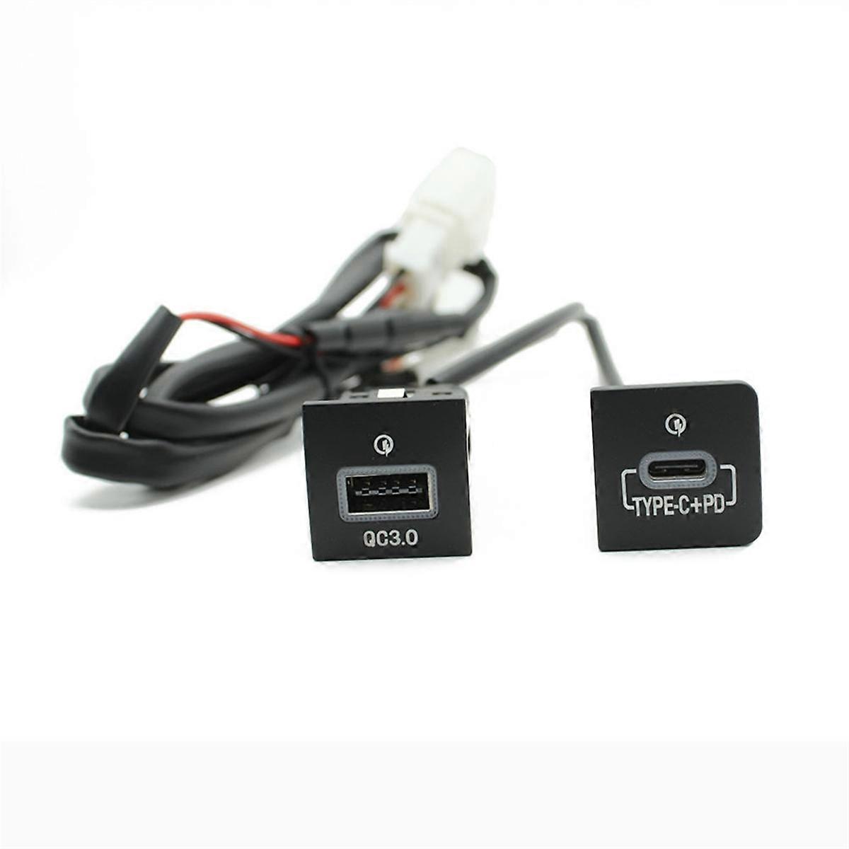 מטען USB לרכב PD טעינה מהירה QC3.0 טלפון טעינת מתאם שקע כפתור לגולף 6 MK6 5 2006 -