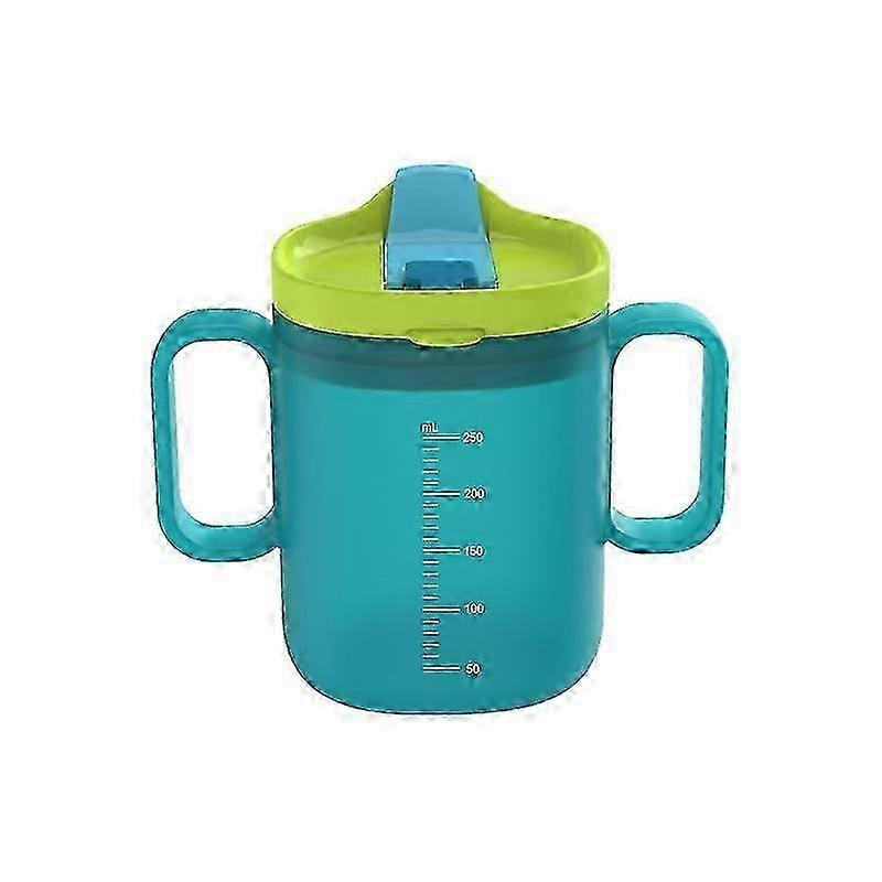 Adult Sippy Cup for Seniors, Feeding Cup with Straw for Disabled Patients, Spill-Proof Cup with Handle and Lid