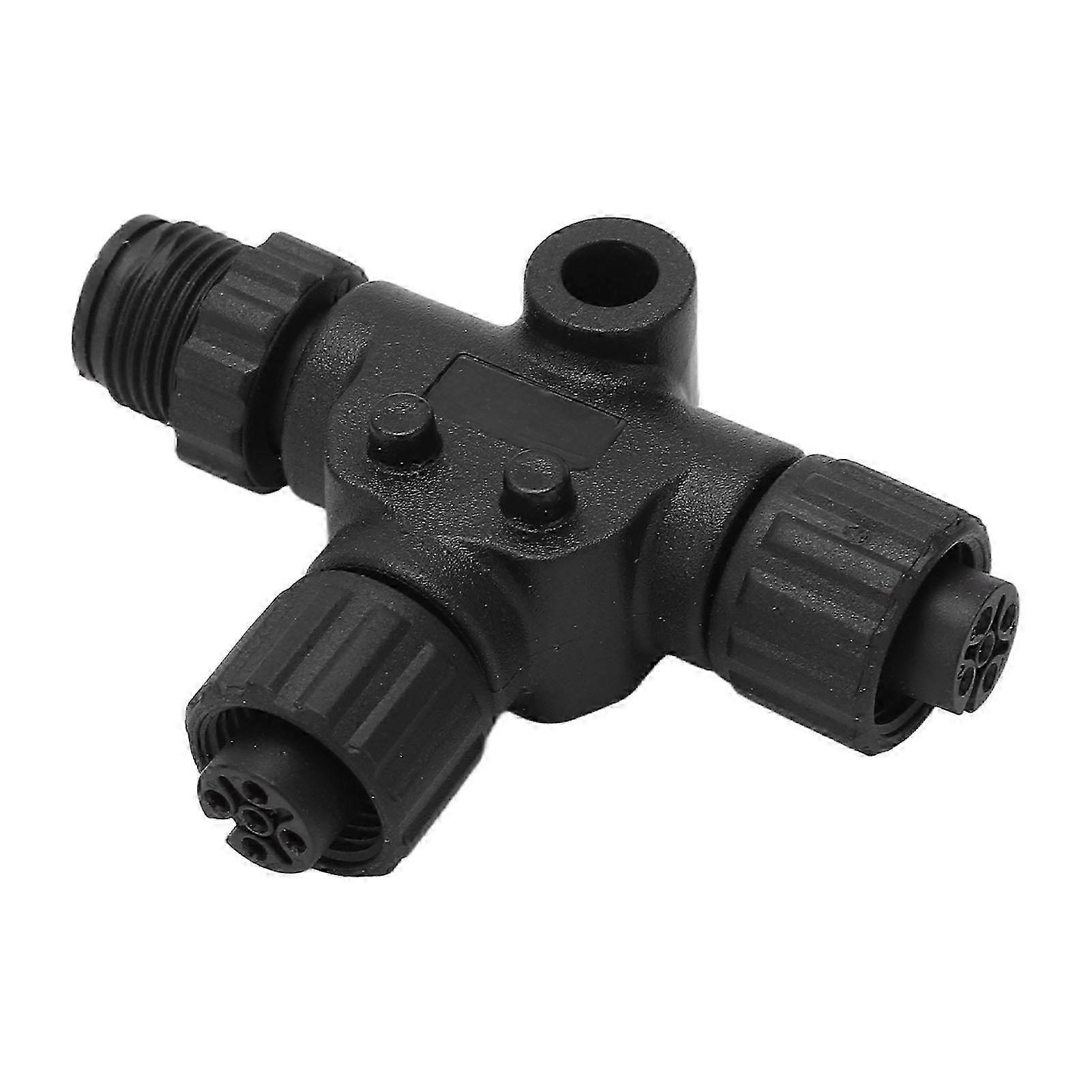 NMEA 2000 T Connector 3 Port 5Pin M12 Thread IP67 Waterproof for Compatible Brands Networks