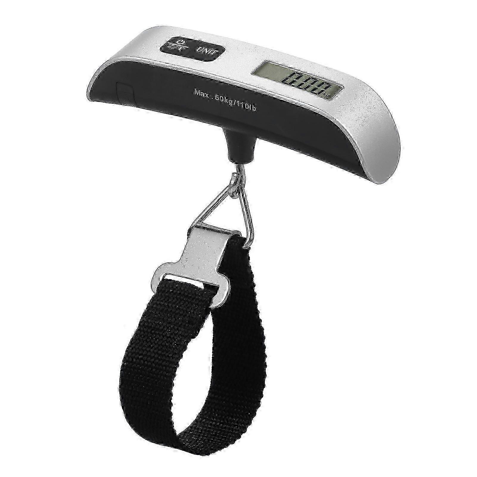 Portable Stainless Steel Hanging Luggage Weight Scale Electronic Digital Lugguage Scale with Hook LCD Display Backlight Temperature Baggage Scale with