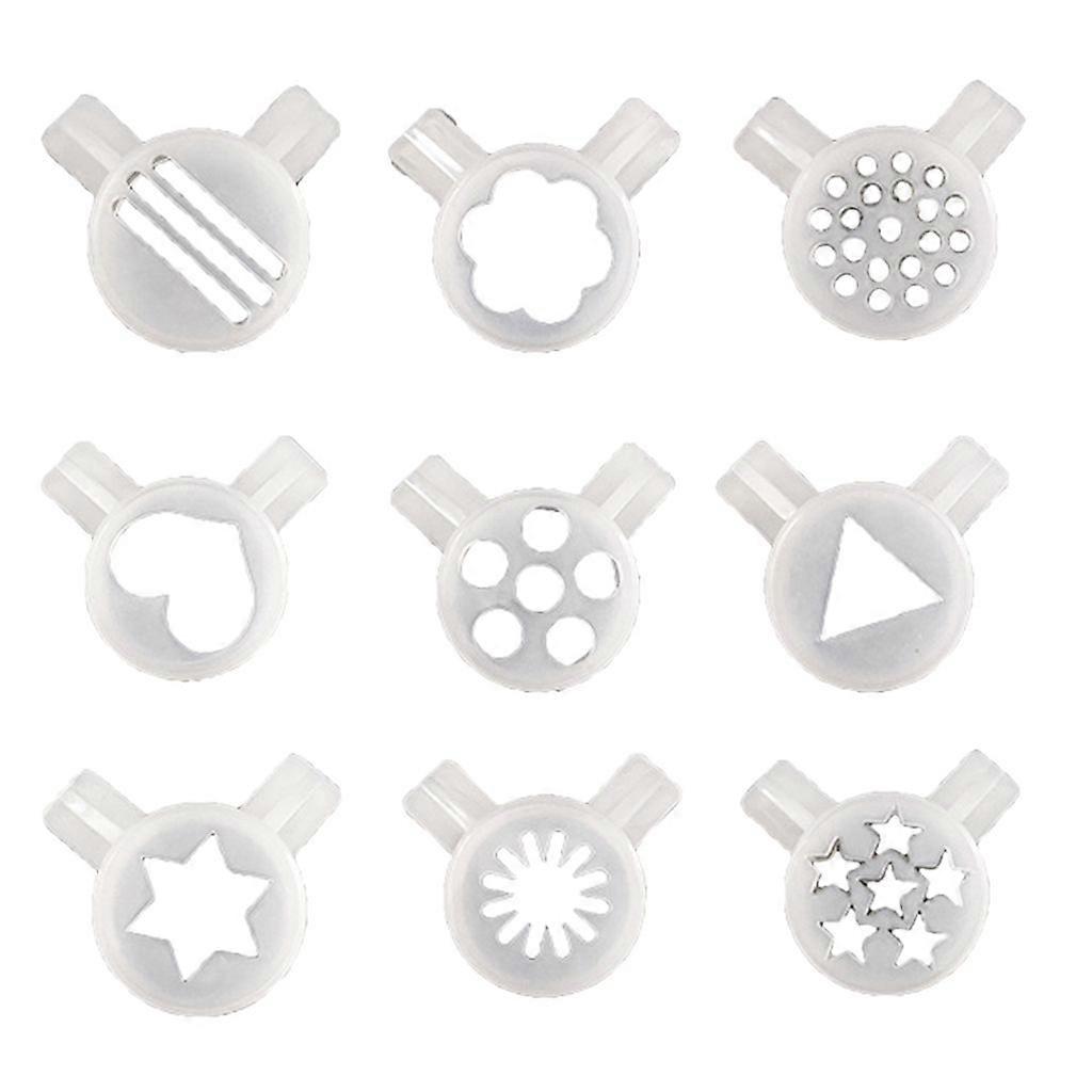 9pcs 32mm glazed nozzles universal easy to clean inner diameter 29mm various patterns ice cream machine parts stick tools