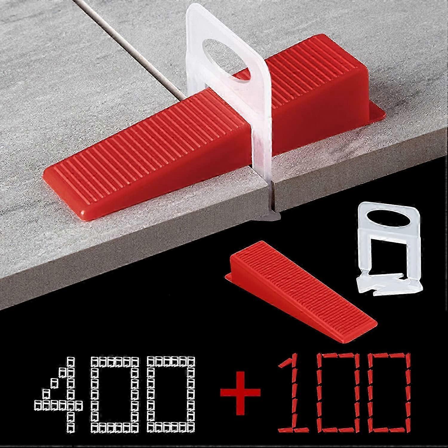 3mm joint width tile leveling system, 400 pull rings, 100 reusable wedges set, suitable for 3-12mm thick tiles leveling system