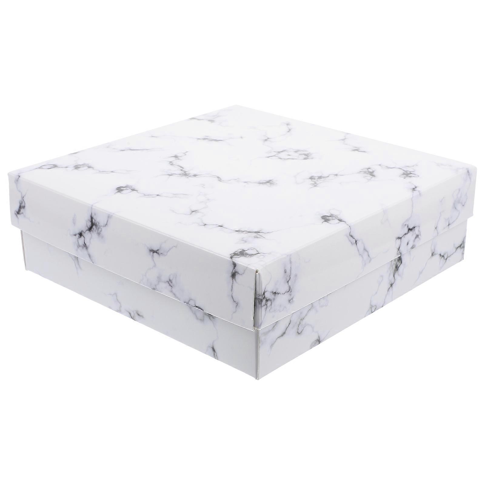 Here's a polished and professional product description based on your input:

 

**10pcs Marble Pattern Moon Cake Boxes Reusable Paper Packaging Cases
