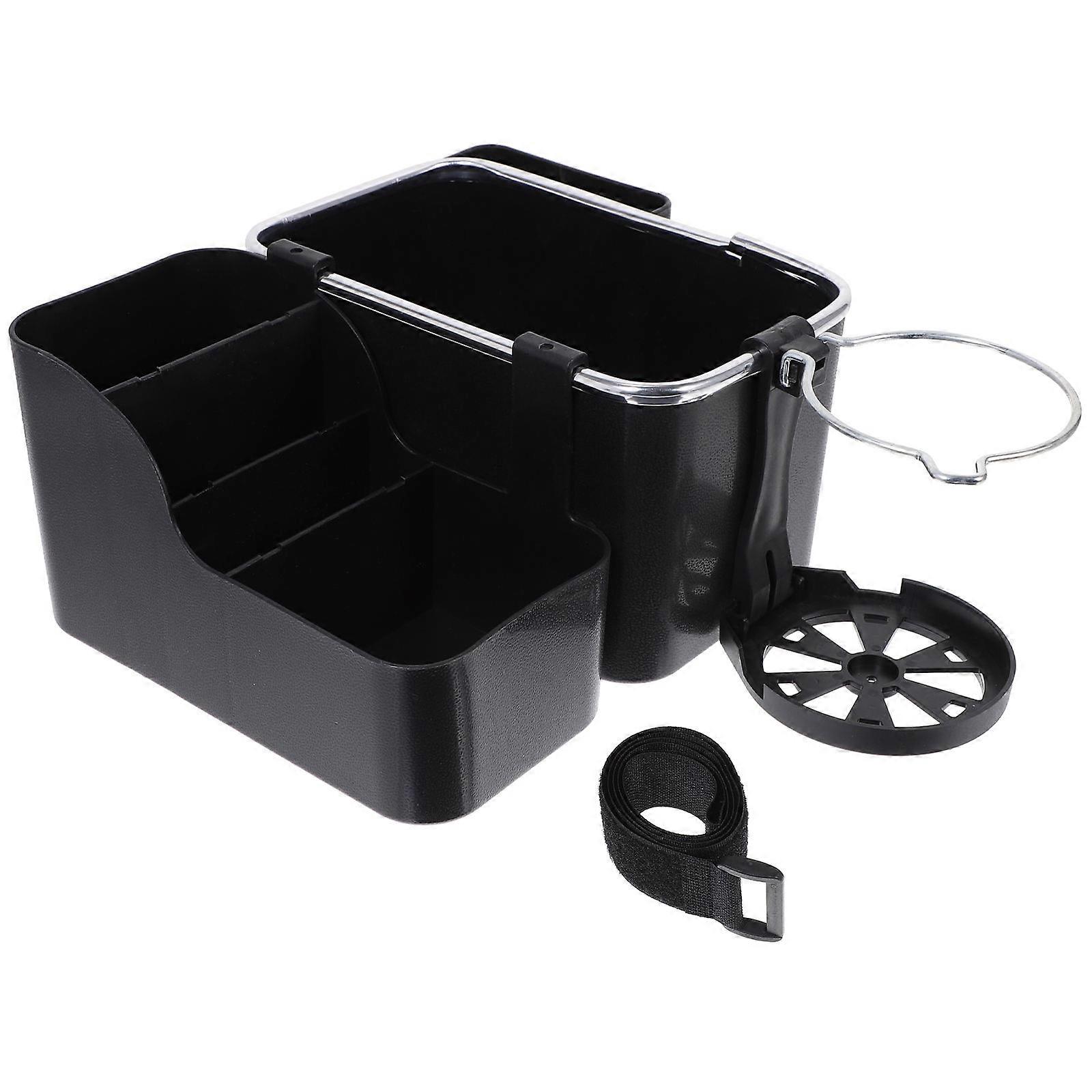 Car Armrest Storage Box   Multipurpose Center Console Organizer for Phones, Napkins, Cups & More, Easy Slide Design for Tidy & Convenient Car