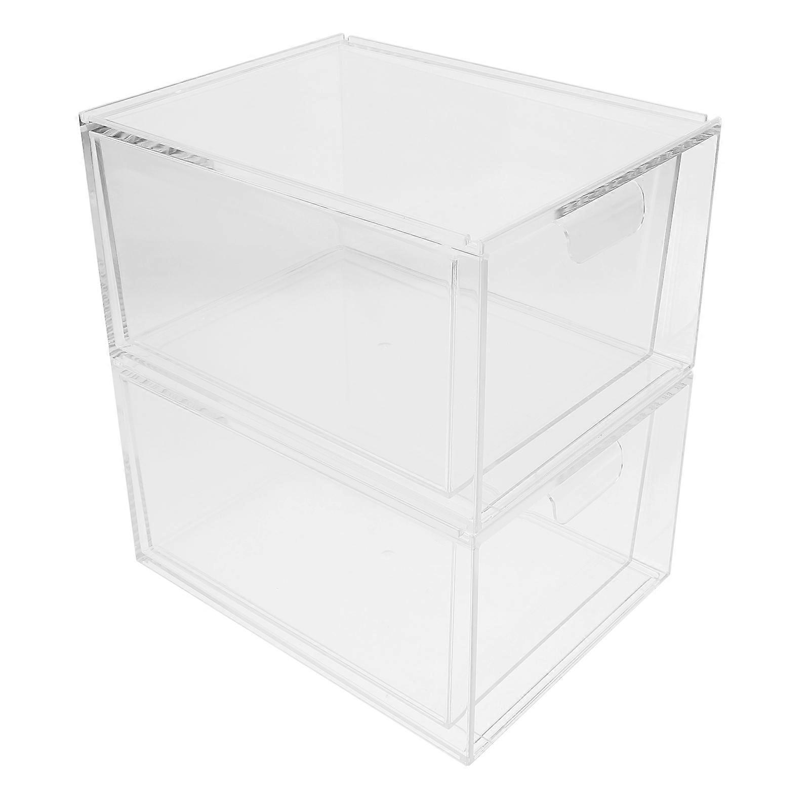 Organiser Storage Box Drawer Sundries Organizer Material Rectangular Shape Storage 2Pcs