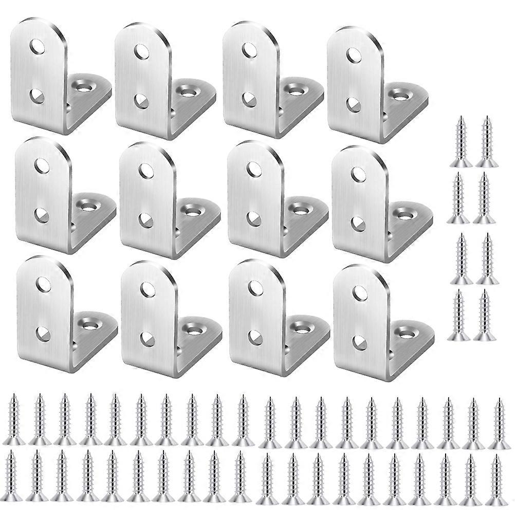 Right Angle Corner Bracket Reinforcement Furniture Assembly L Shape 4x4x1.6cm 12Pcs
