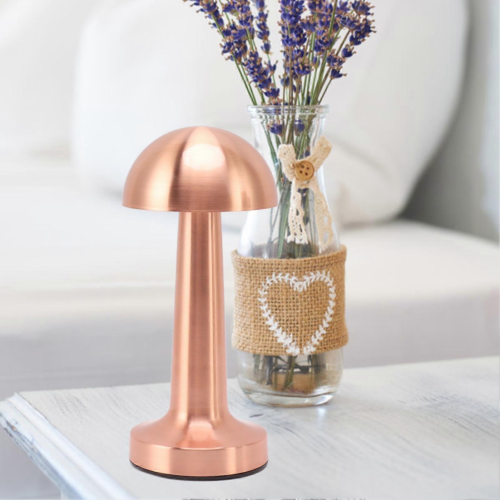Mushroom Table Lamp Rechargeable Bedside Light Stepless Dimming Touch Control Home Decoration