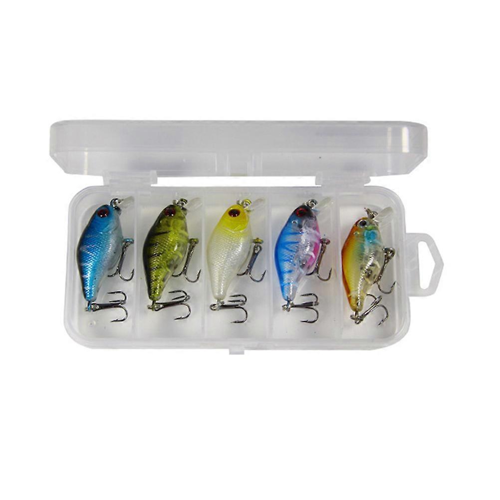 Swim Bait Lures Fishing Lures Set Vivid in Water Small Fish Shape Bright Color 5Set