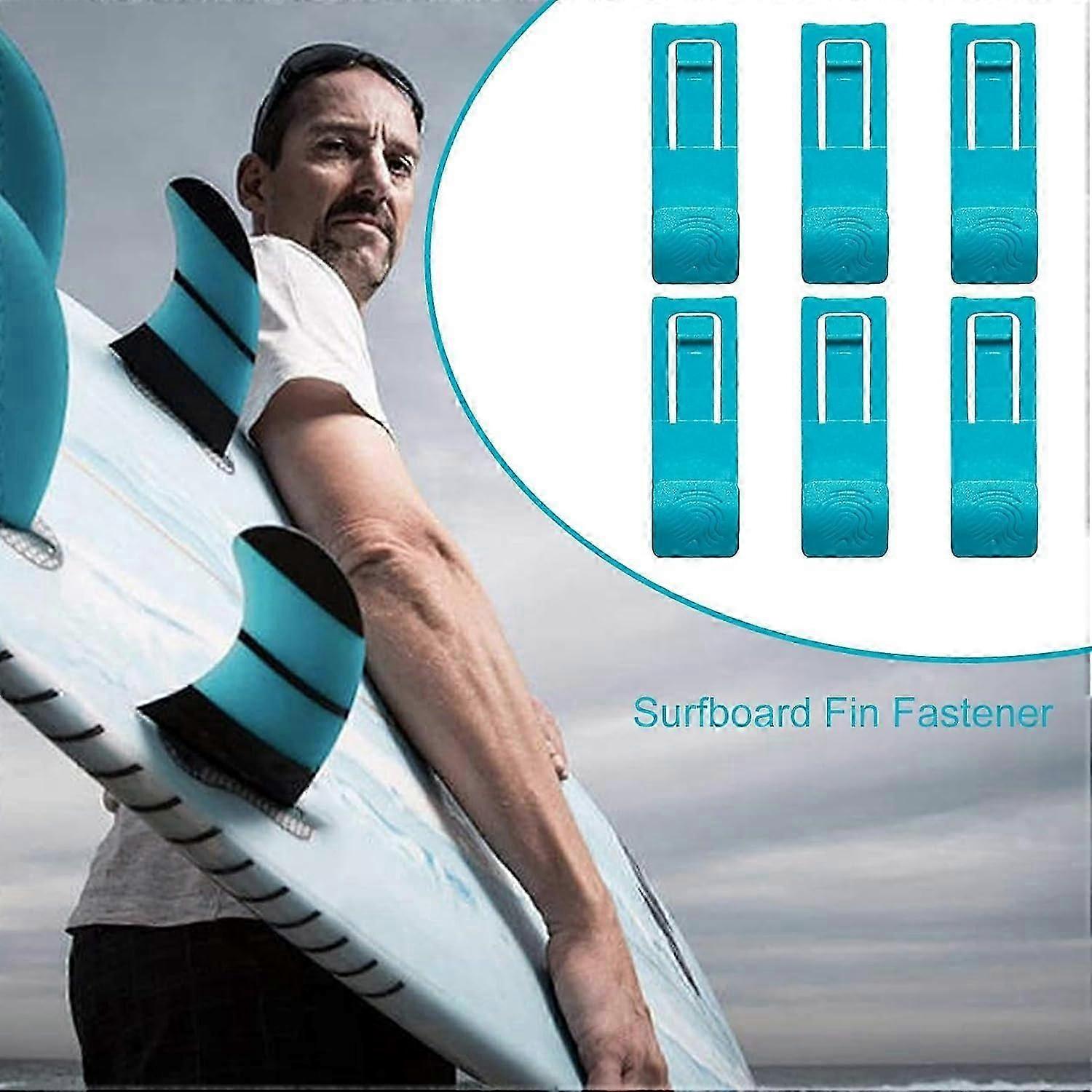 6 Surfboard Fin Fastener - Good Compatibility Surfboard Fin Clip | Surfboard Fin Fastener Base Pin | Shark-Fin Device Accessories for Surfboards