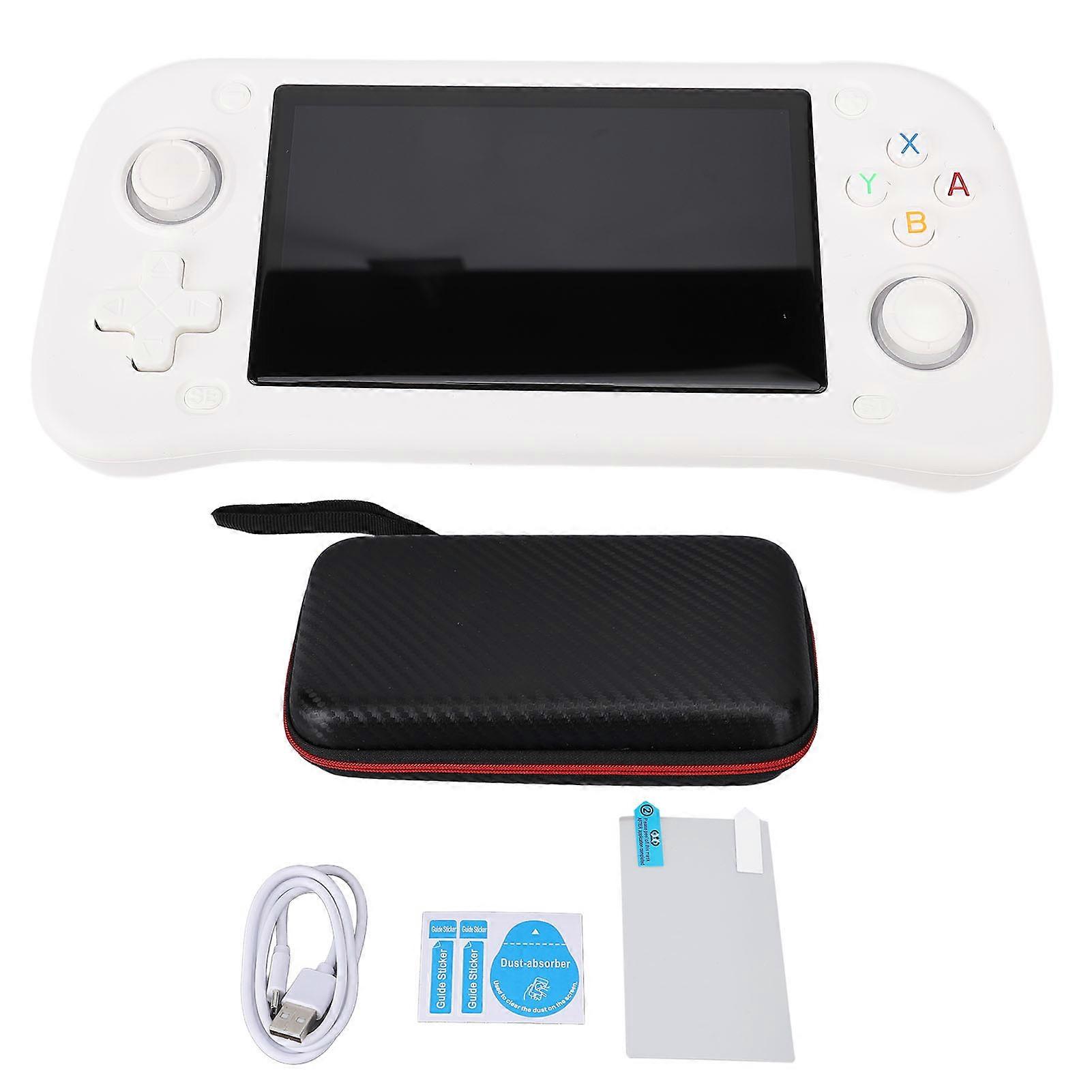 Retro Handheld Game Console: 4.3" Screen, 30+ Emulators, HD Output, 3000mAh, 64G White