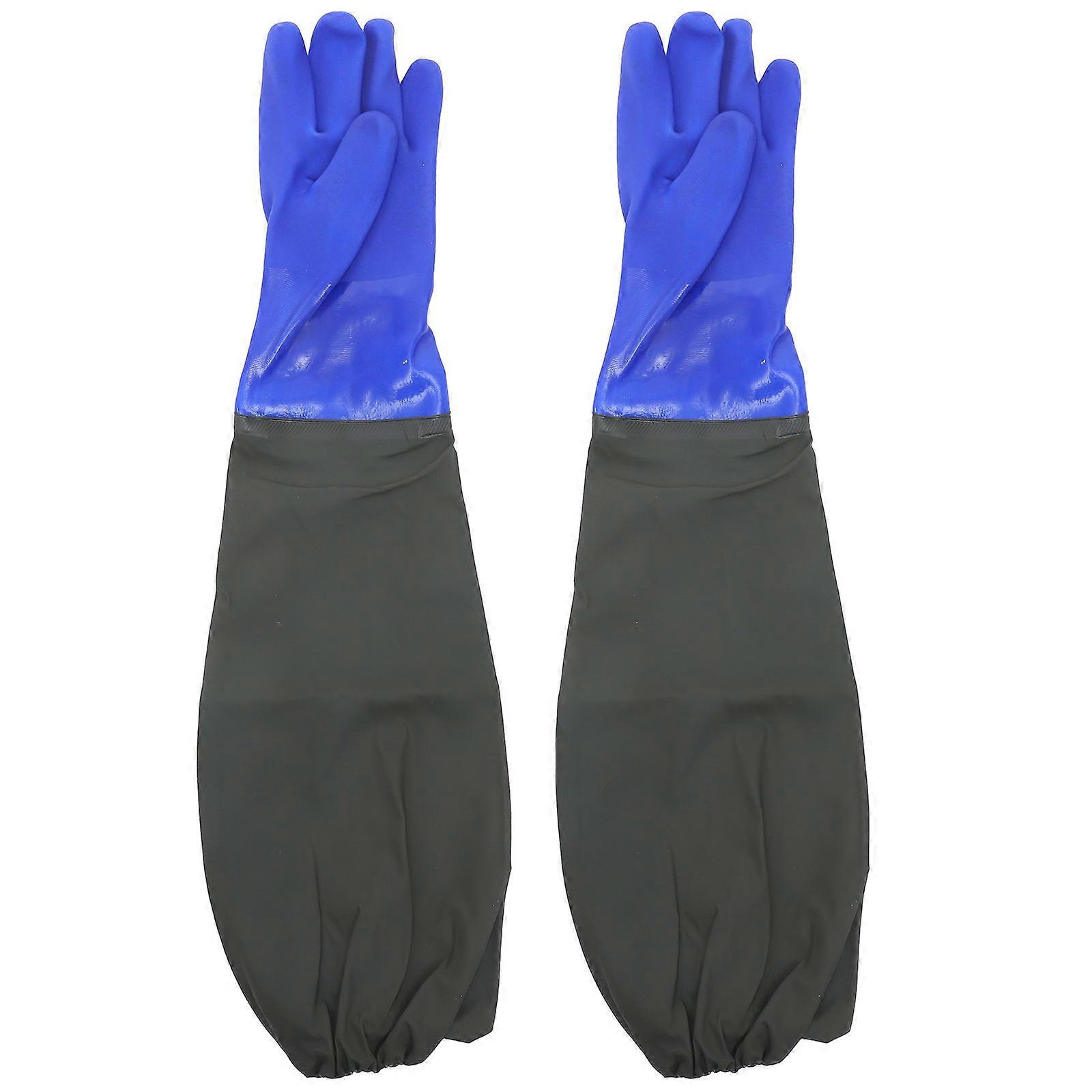 Fish Handling Gloves Forestry Use Chemical-resistant PVC Material 1Pair