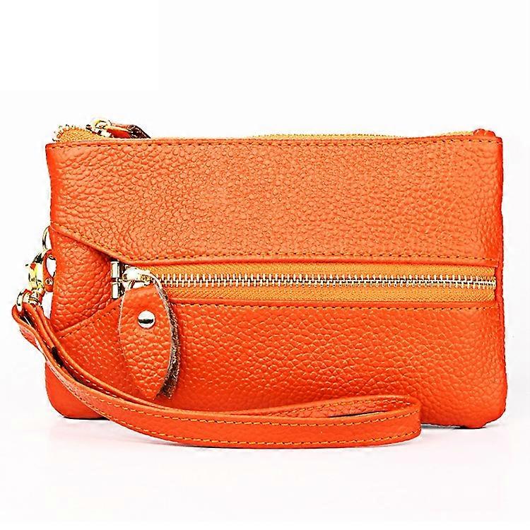 2001 Horizontal Square Litchi Texture Wallet Clutch Bag for Ladies, with Detachable Hand Strap & 6 Key Rings