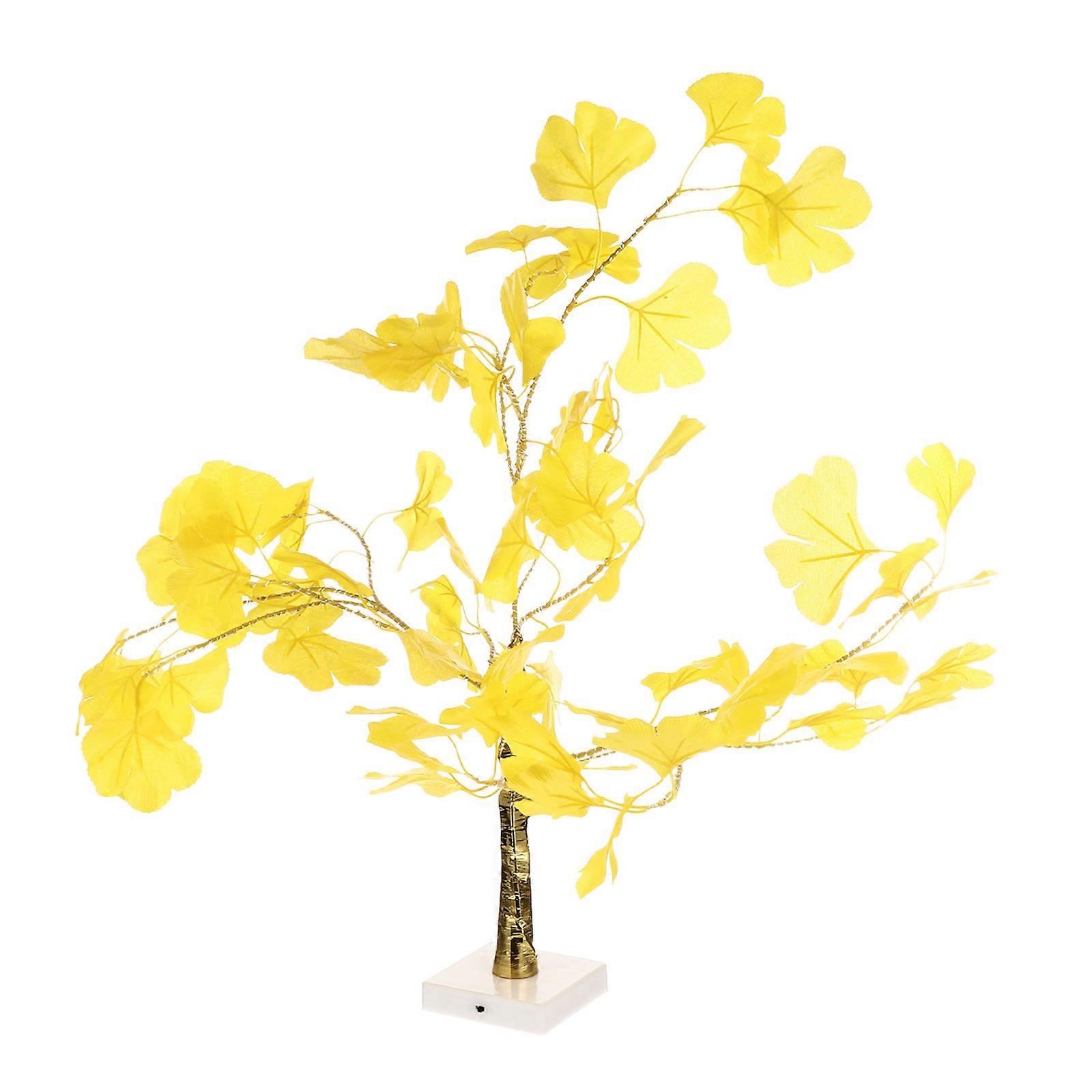 1Pc Ginkgo Tree Lamp Warm Light Decorative Light Ambient Light Without Battery