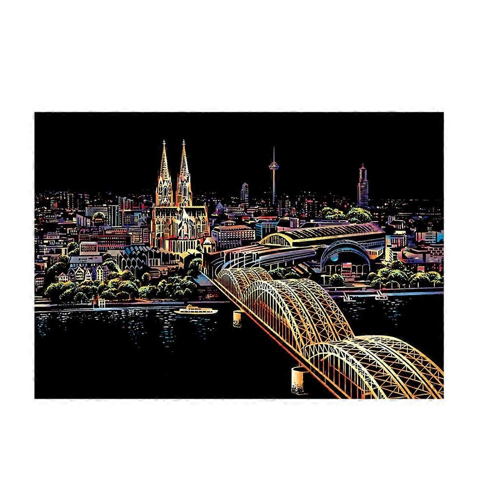 Toy Adult Cathedral Tool Cologne DIY Handmade Drawing Scratching Craft Decompression Toy Picture 4 40.5*28.5cm