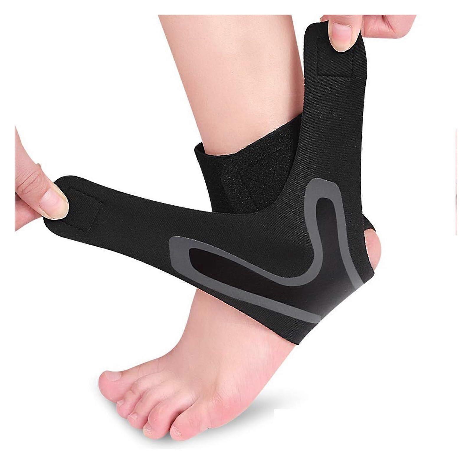 Adjustable Compression Ankle Sleeve Elastic Ankle Brace Support Foot AntiSprain Heel Protection Strap (1PcsGreyLeft, M) M 1pcsgreyleft