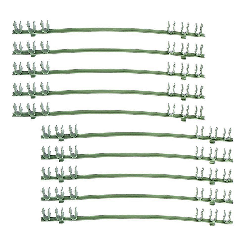 Cucumber Support Buckle for Fixing Use Made of Plastic Green Color Adjustable and Easy to Use Suitable for 8mm Diameter Trellis