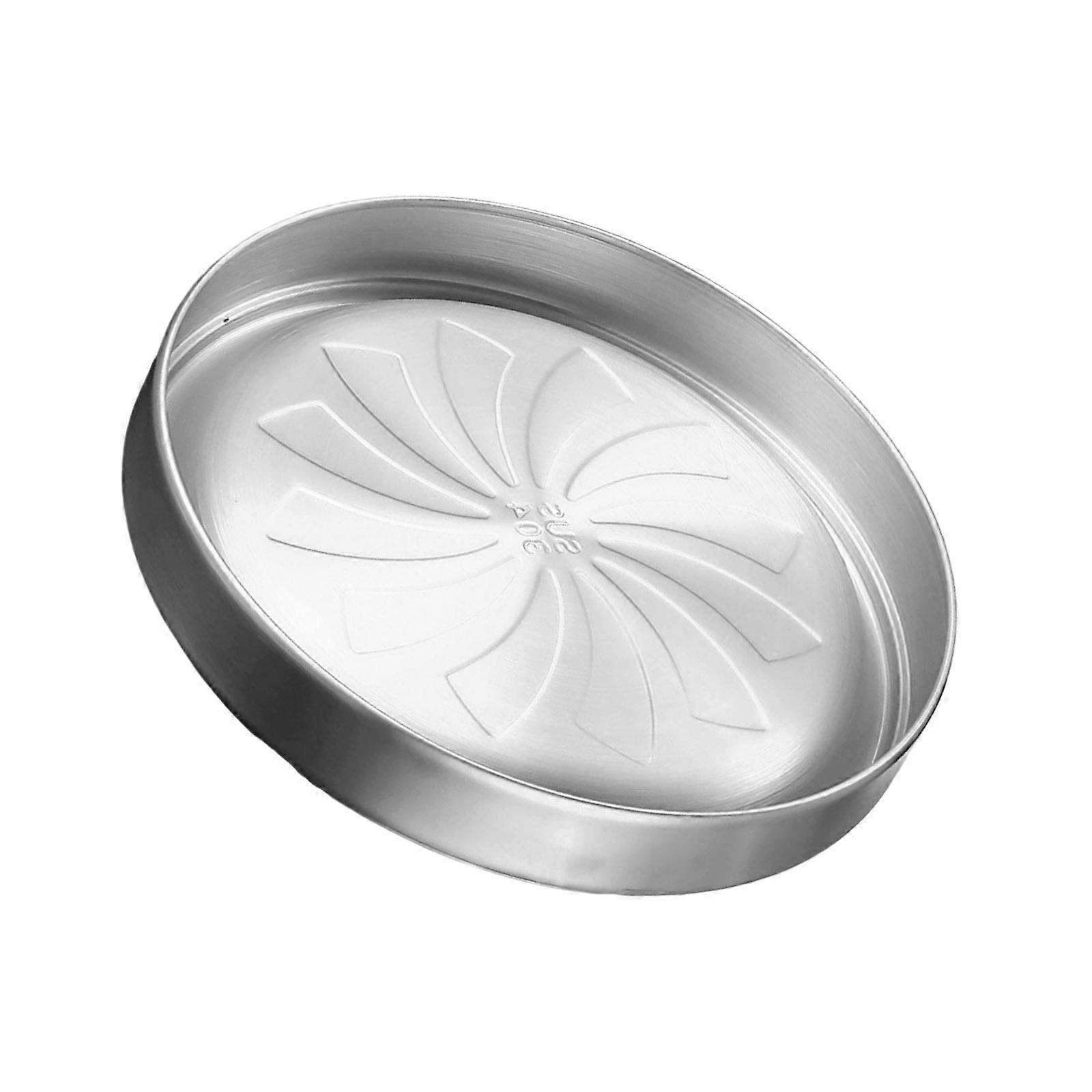 積み重ね可能な食品保存プラッターサービングトレイ二重層デザイン保温ステンレス鋼食器を楽しませるシルバー